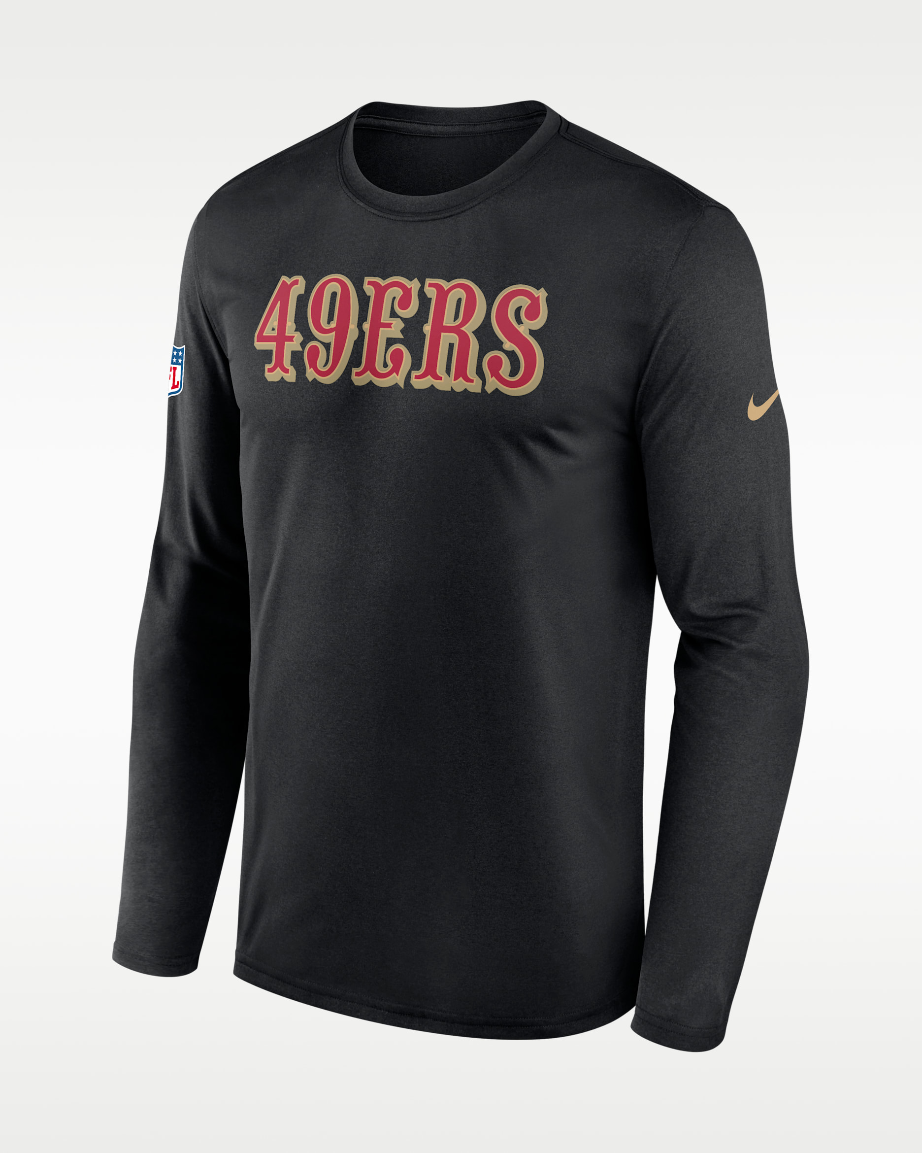 Playera de manga larga Nike Dri-FIT de la NFL para hombre San Francisco 49ers Rivalries Collection Sideline Legend - Negro