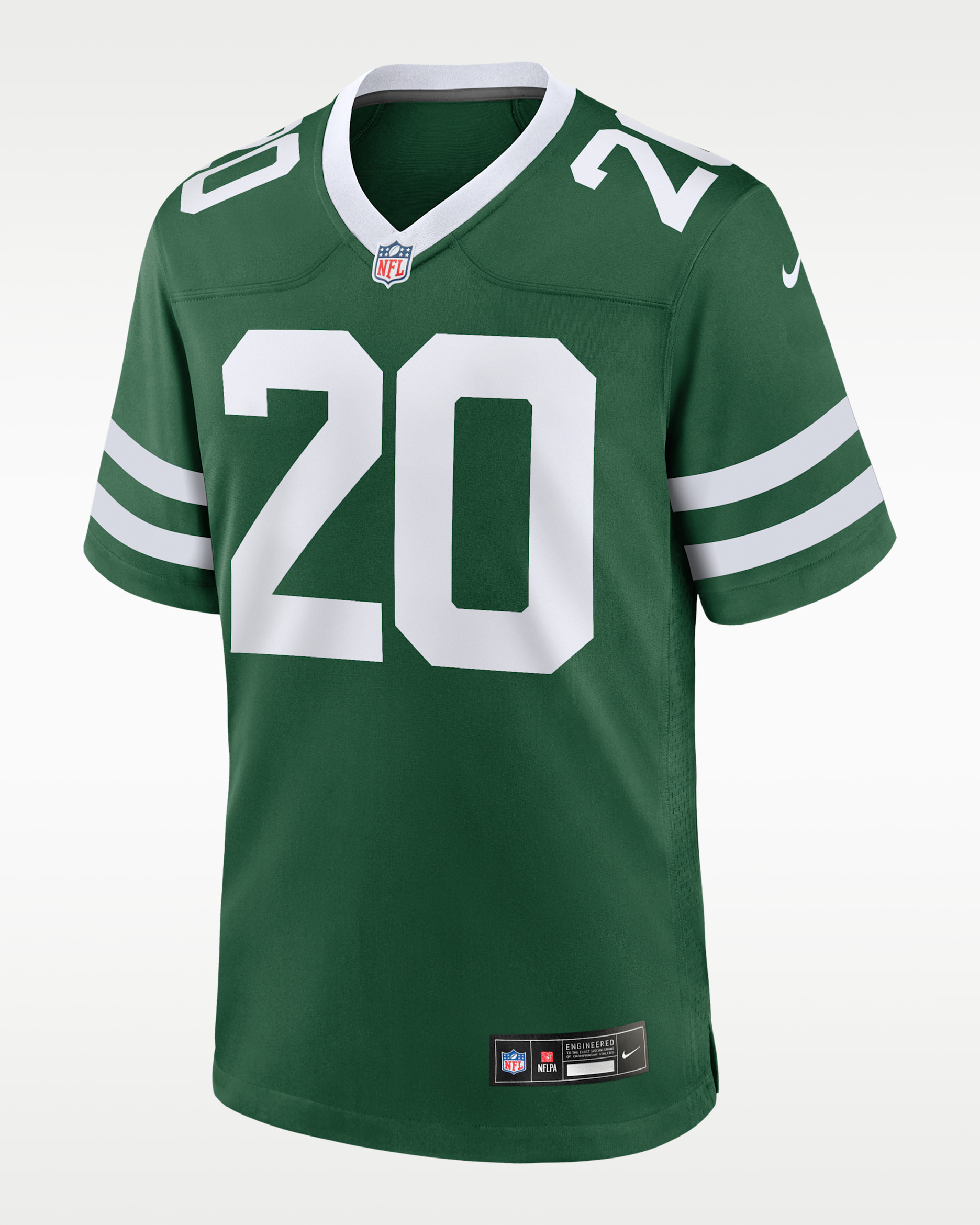Jersey de fútbol americano Nike de la NFL Game para hombre Breece Hall New York Jets - Verde