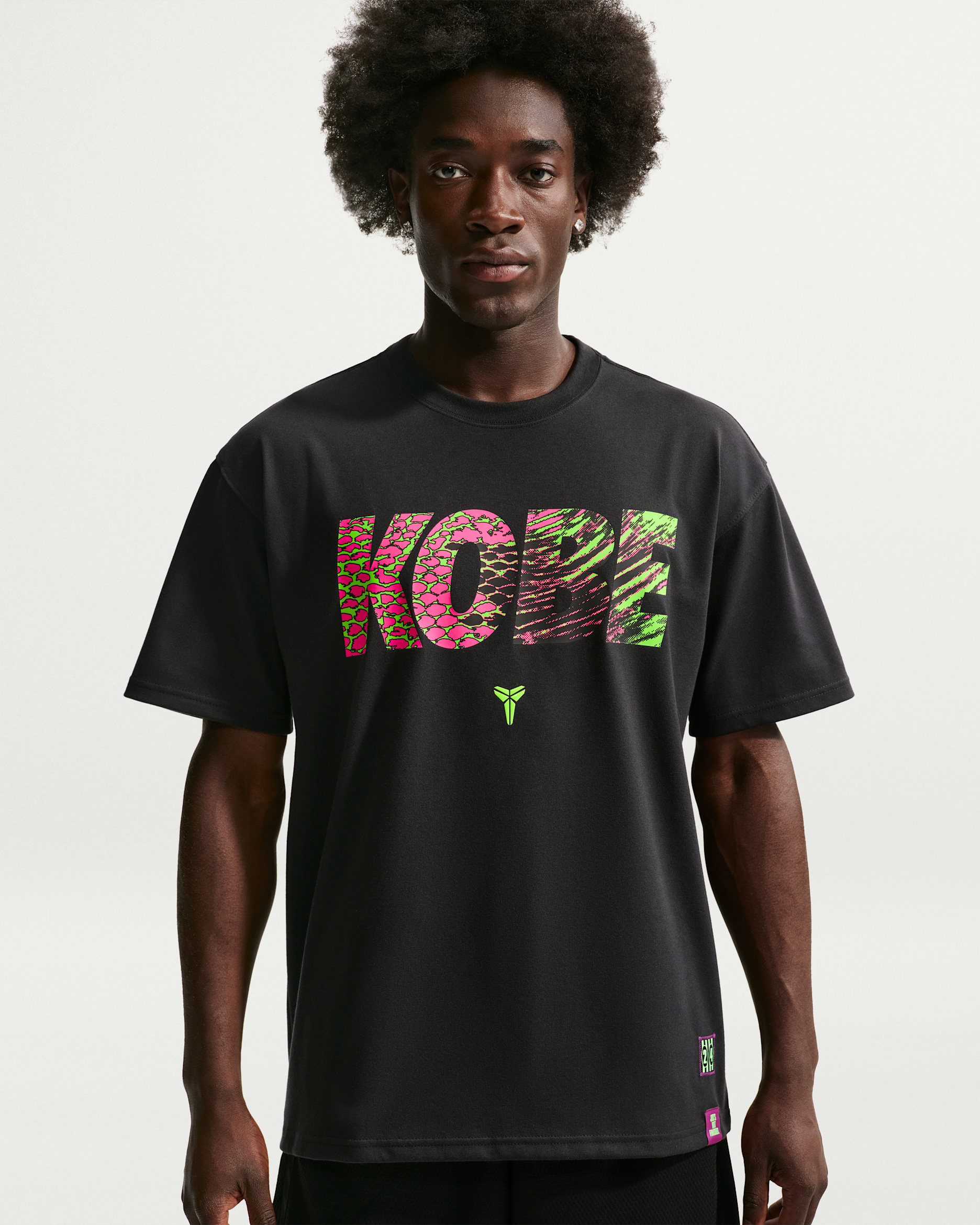T-shirt de basquetebol Kobe Mambacurial para homem - Preto