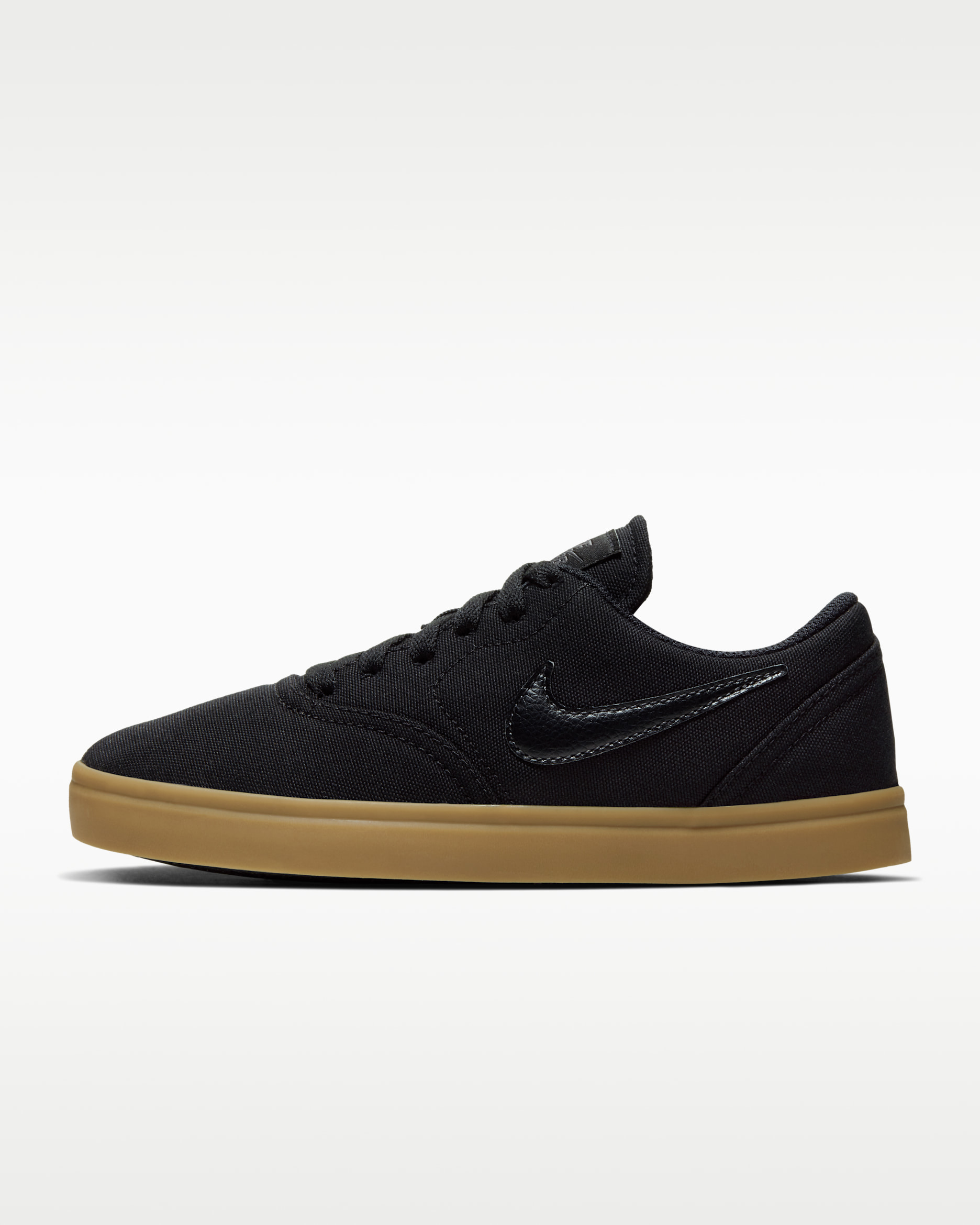 Tenis de skateboarding para niños grandes Nike SB Check Canvas - Negro/Marrón claro goma/Negro