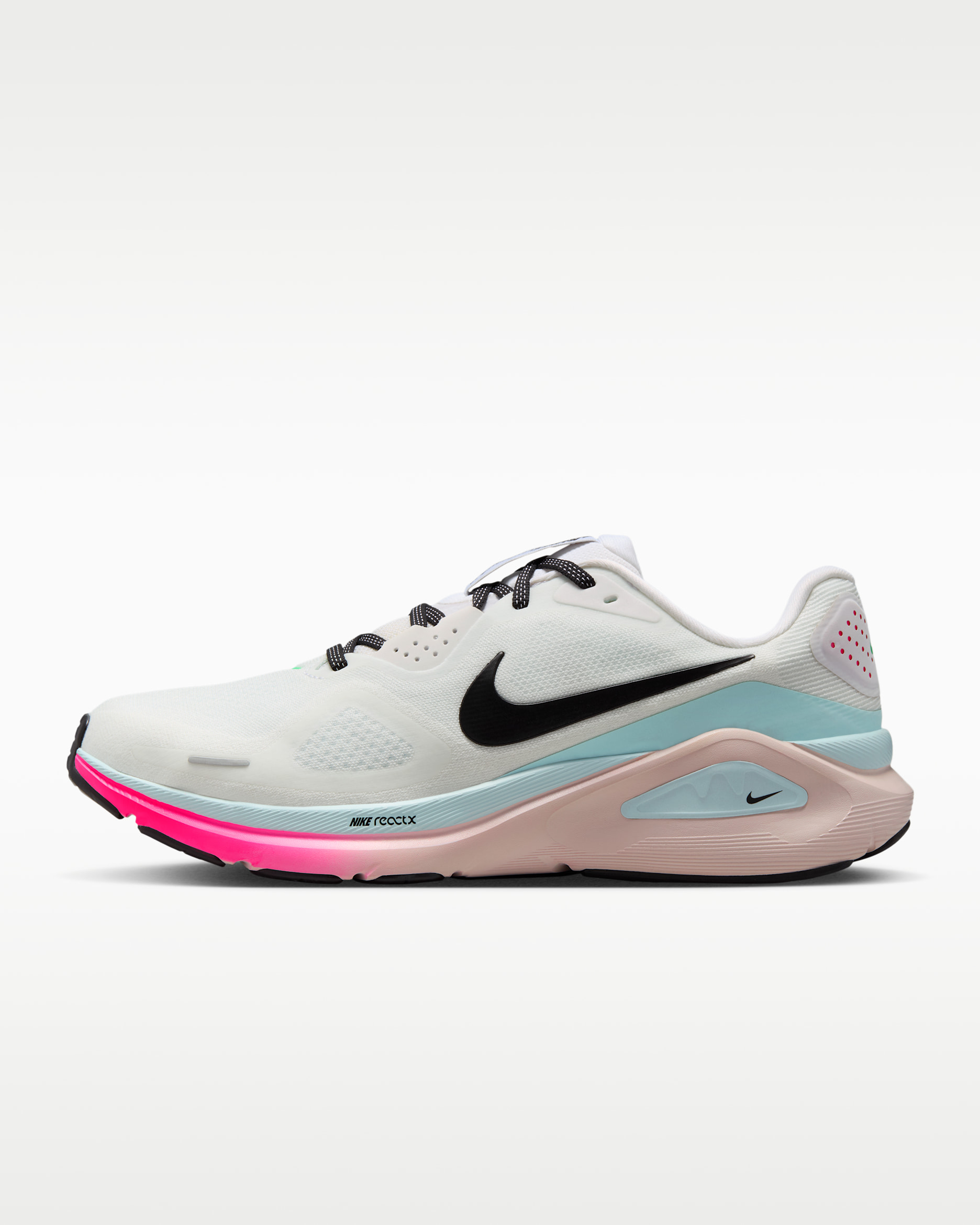 Nike Structure 26 Men's Road Running Shoes - White/Glacier Ice/Hyper Pink/Black