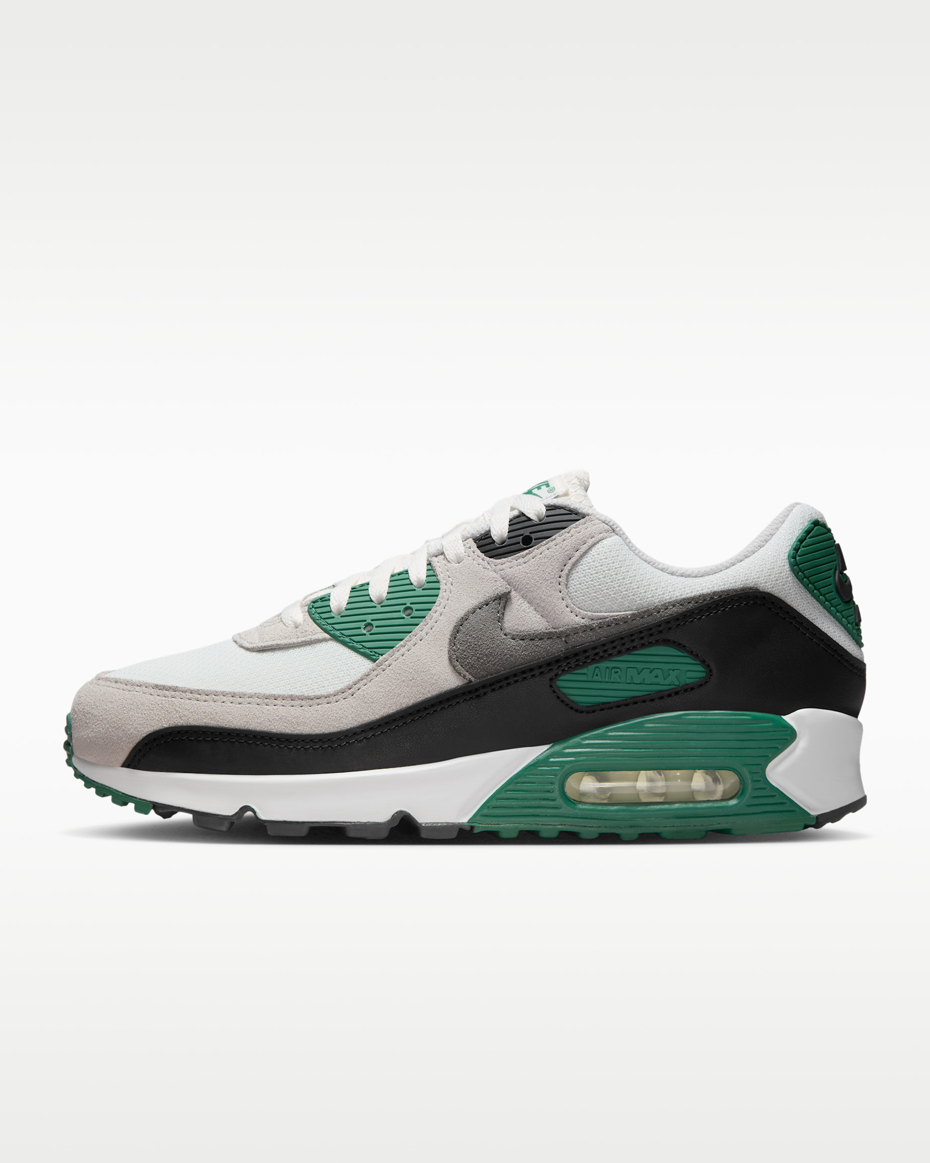 Nike Air Max 90 Men's Shoes - Summit White/Evergreen Aura/Vast Grey/Smoke Grey