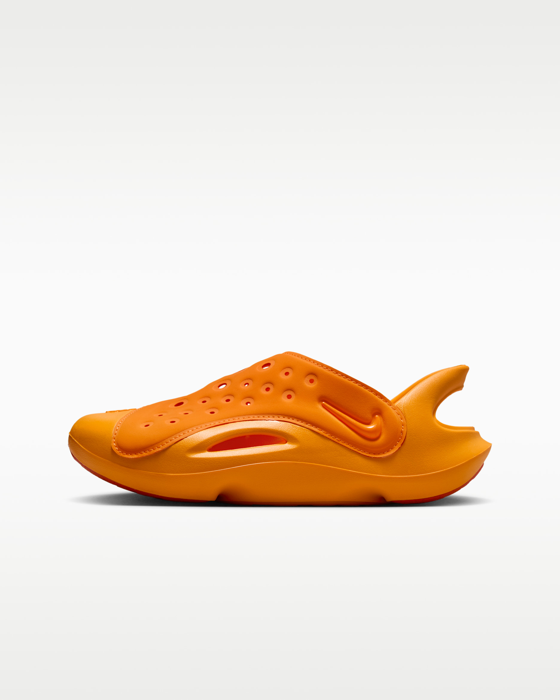 Nike Aqua Swoosh Big Kids' Sandals - Orange Peel/Picante Red/Orange Peel