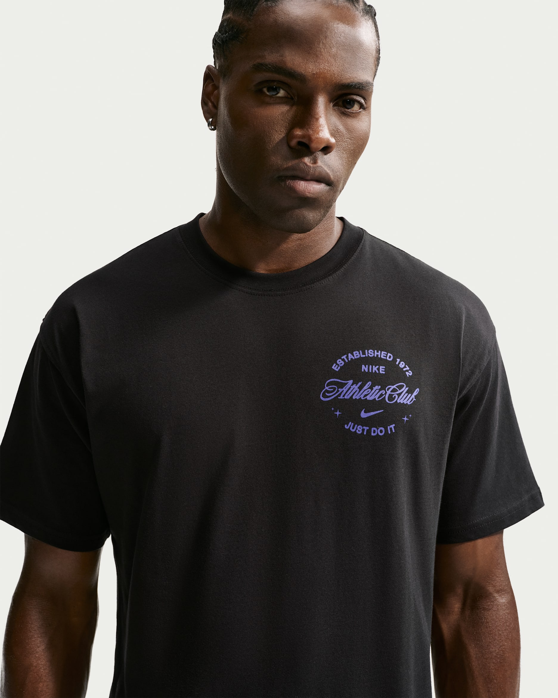 Nike Men's N.A.C. T-Shirt - Black/Persian Violet