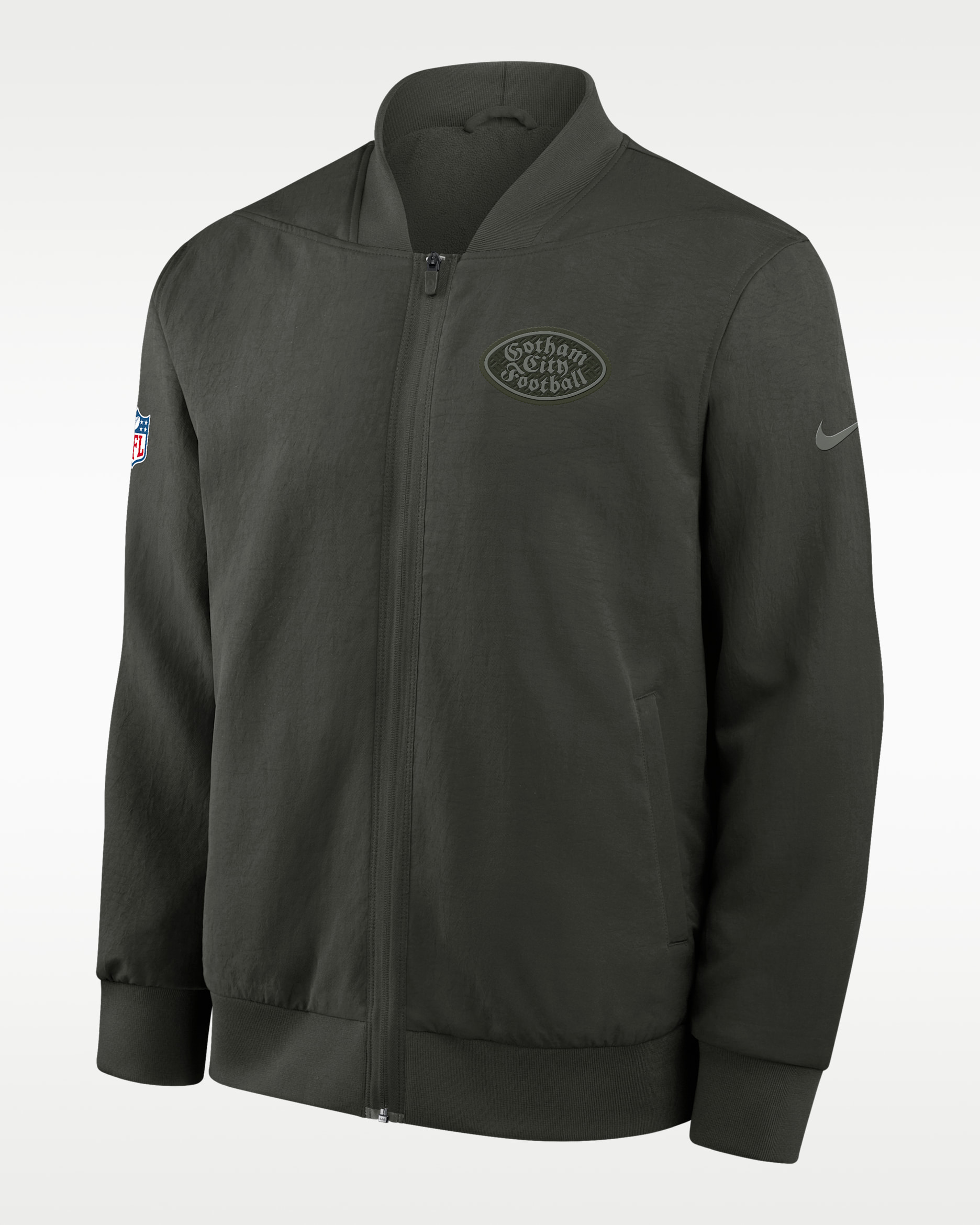 New York Jets Rivalries Collection Sideline Men's Nike NFL Full-Zip Bomber Jacket - Green