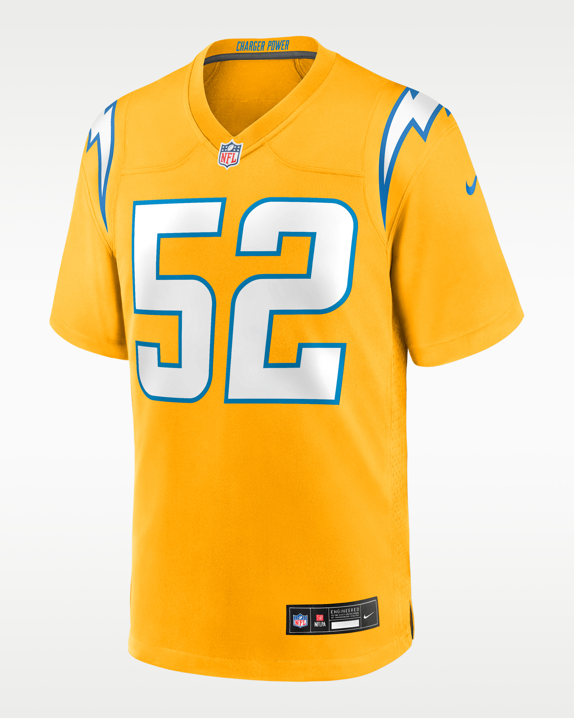 Khalil Mack Los Angeles Chargers Men's Nike NFL Game Jersey - Gold