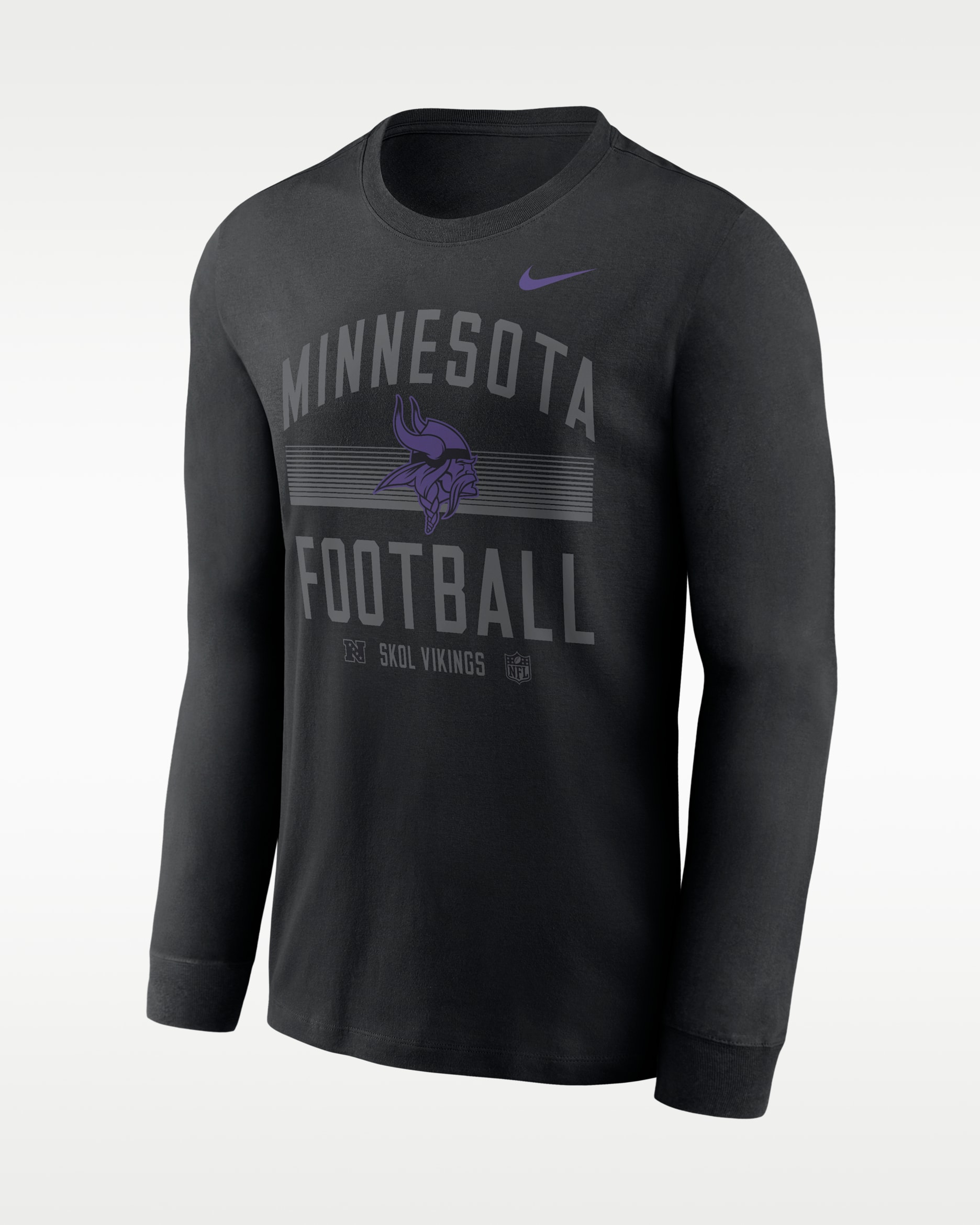 Minnesota Vikings Essential Men's Nike Dri-FIT NFL Long-Sleeve T-Shirt - Black
