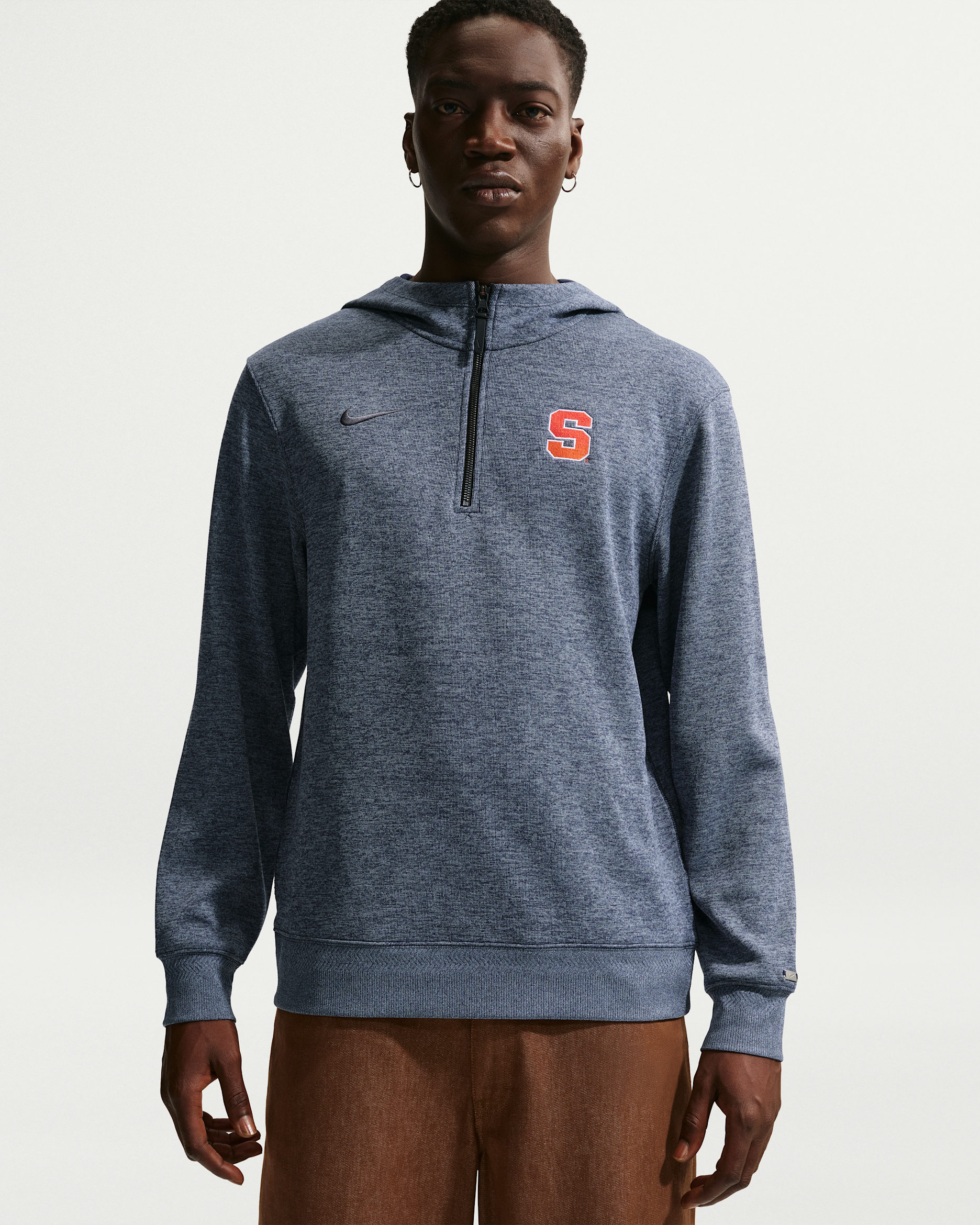 Syracuse Orange Nike NCAA Men's Basketball Coaches' Pullover Hoodie - College Navy