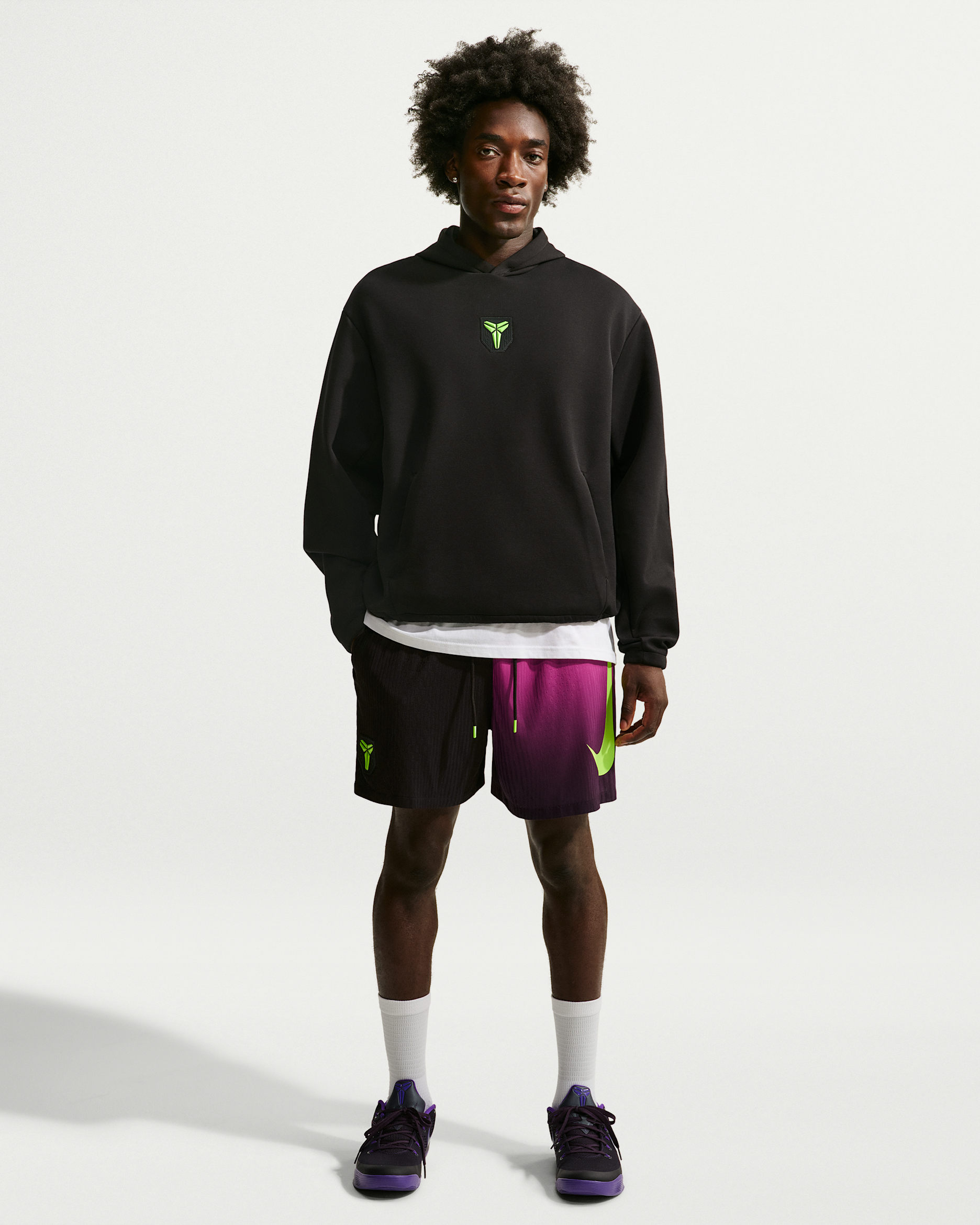 Kobe Mambacurial Men's Aero-FIT Football Shorts - Black/Electric Green