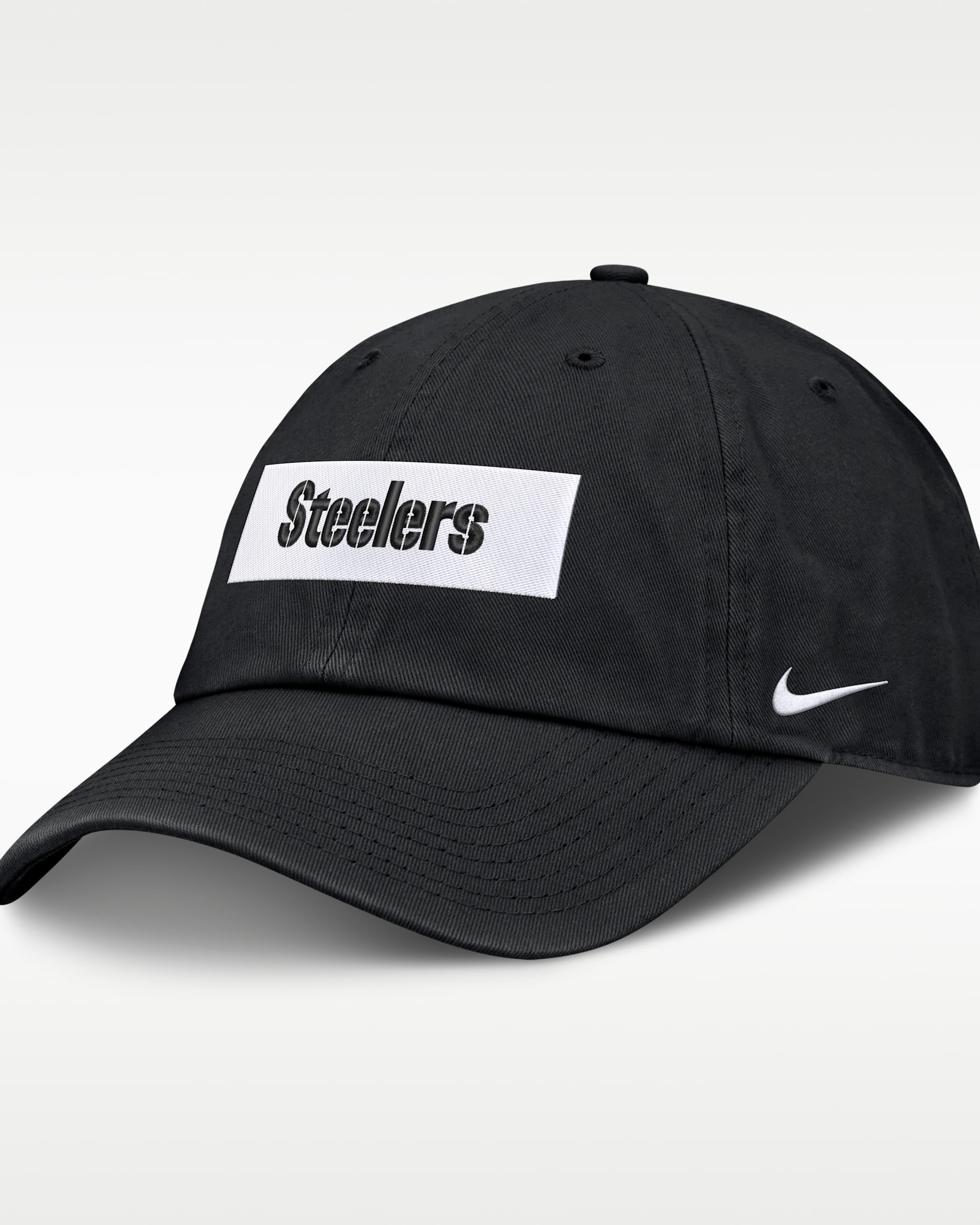 Gorra ajustable Nike de la NFL para hombre Pittsburgh Steelers Primetime Club Wordmark - Negro