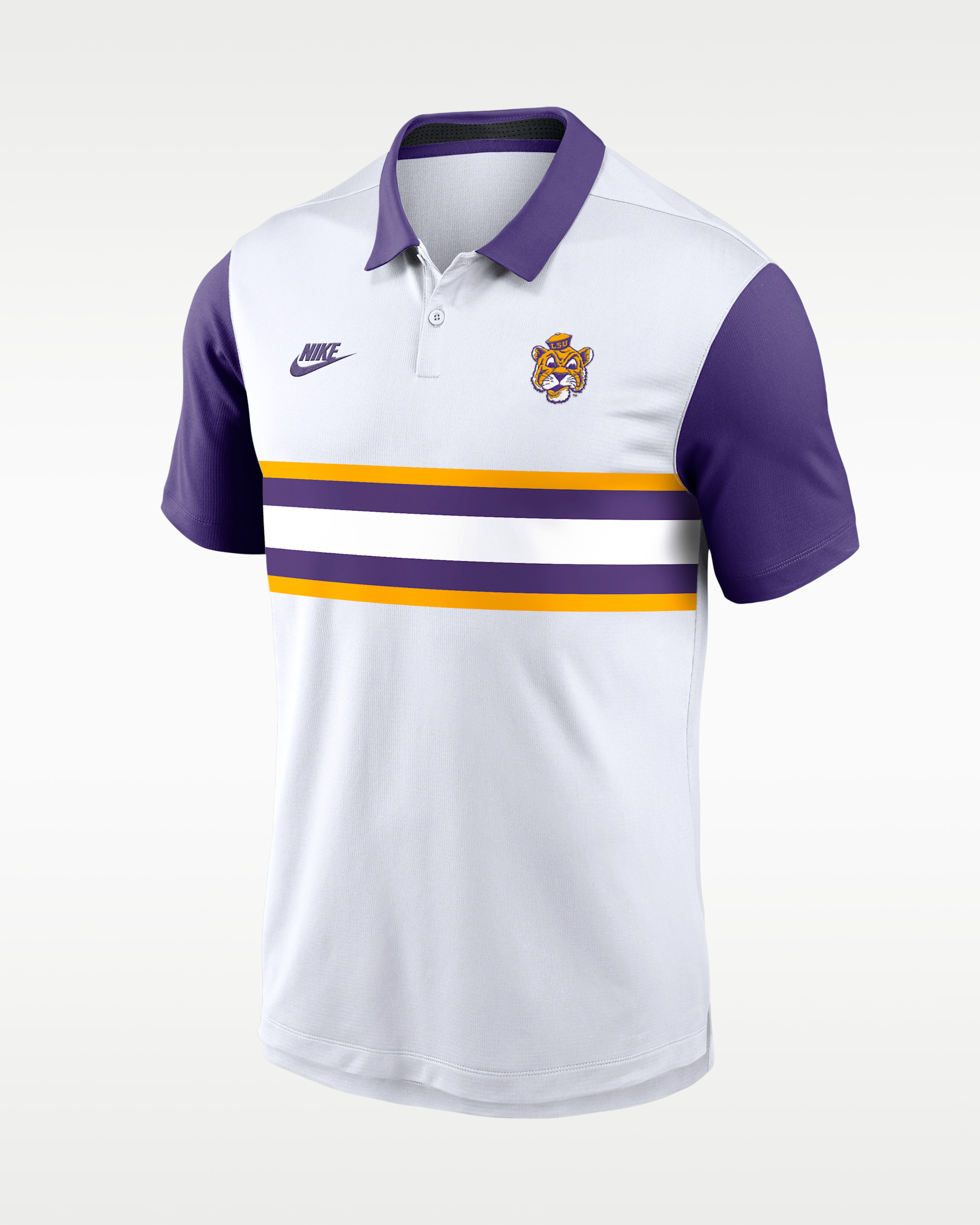 LSU Legacy Vapor Men's Nike Dri-FIT College Polo - White/Purple