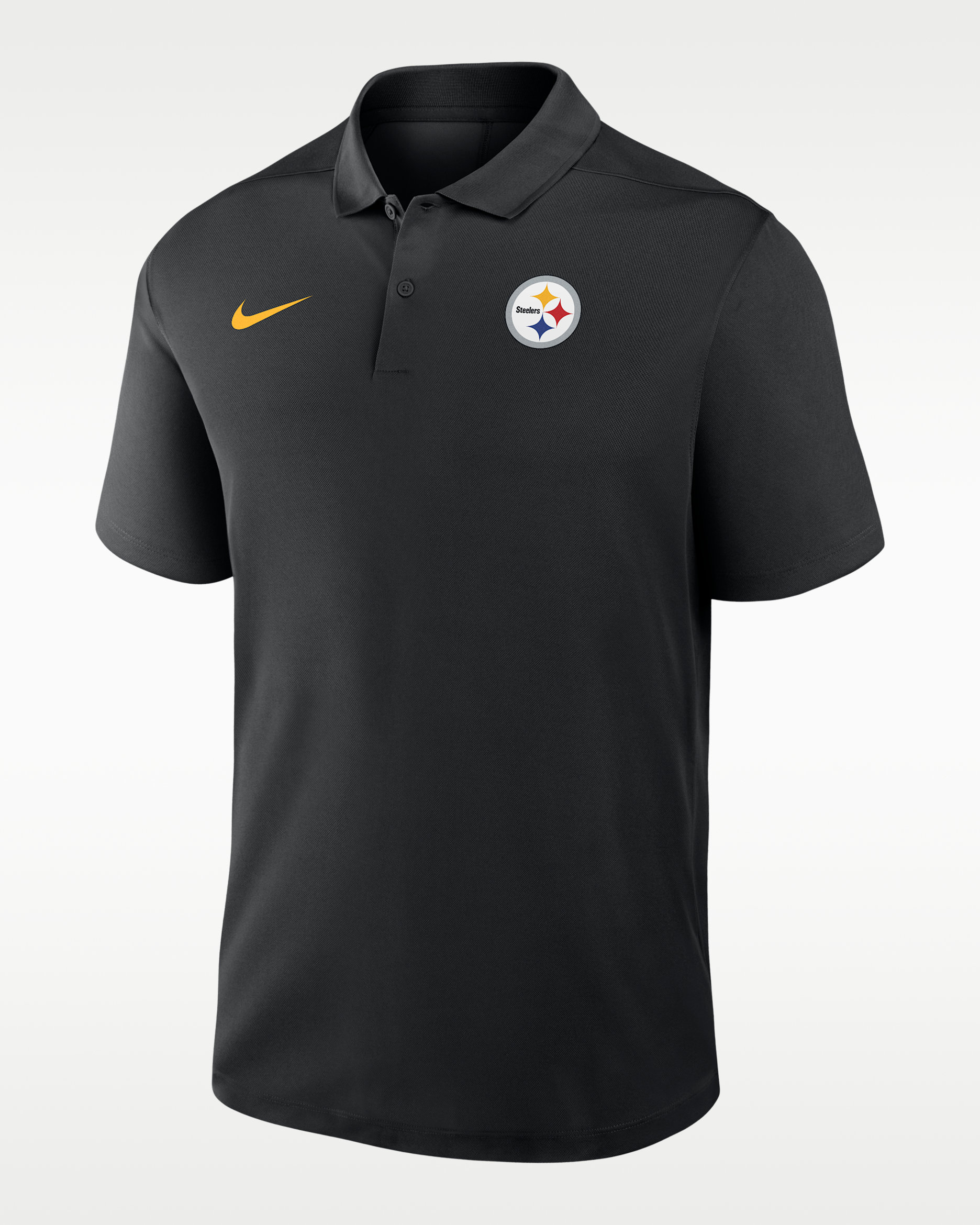 Pittsburgh Steelers Logo Victory Men's Nike Dri-FIT NFL Polo - Black