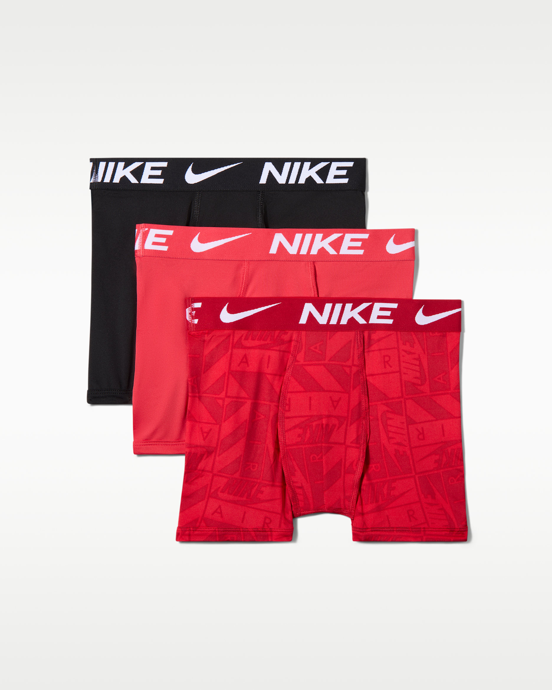 Nike Big Kids' Dri-FIT Micro Print Boxer Briefs (3-Pack) - Tropical Pink