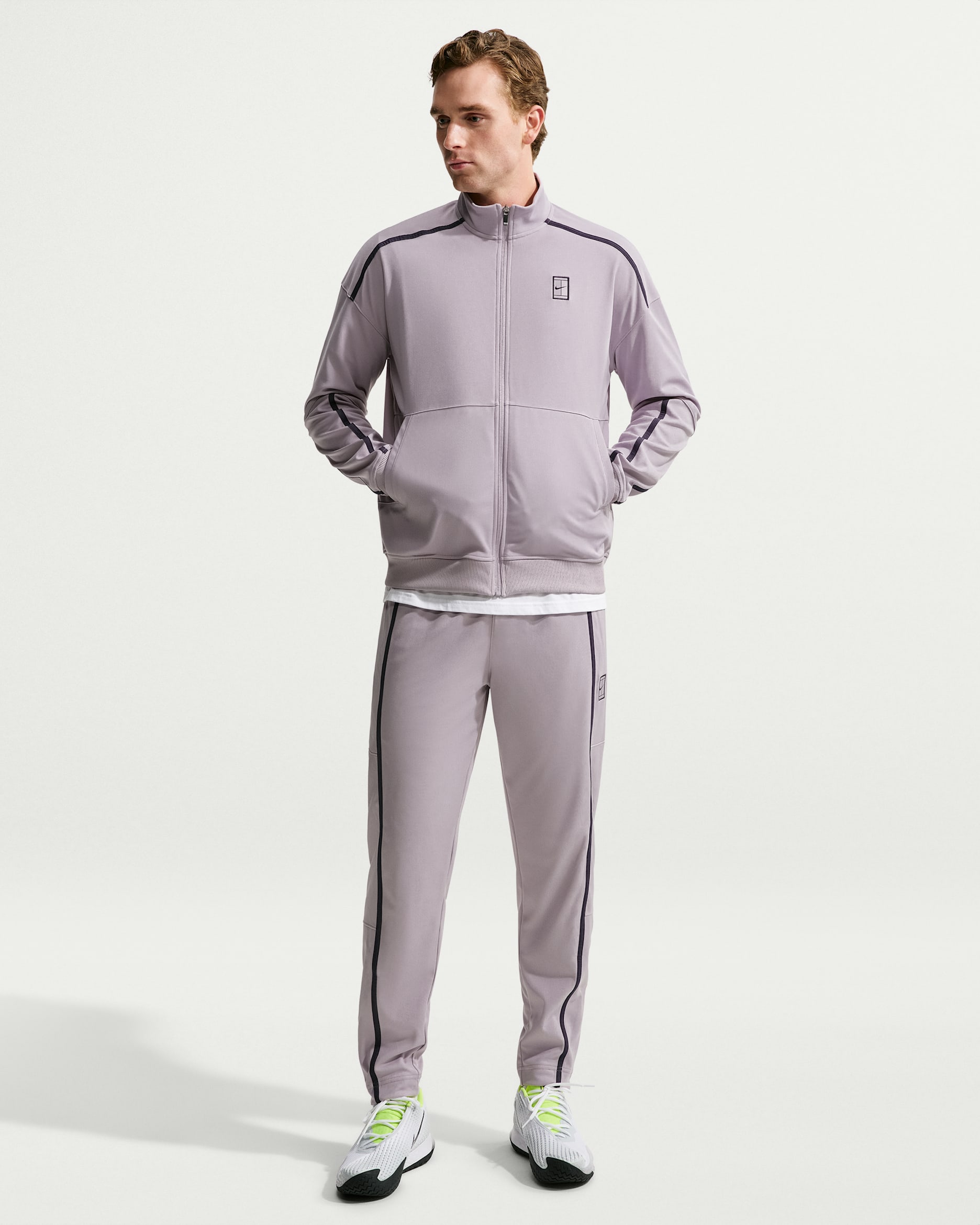 NikeCourt Heritage Men's Tennis Pants - Silver Lilac/Gridiron