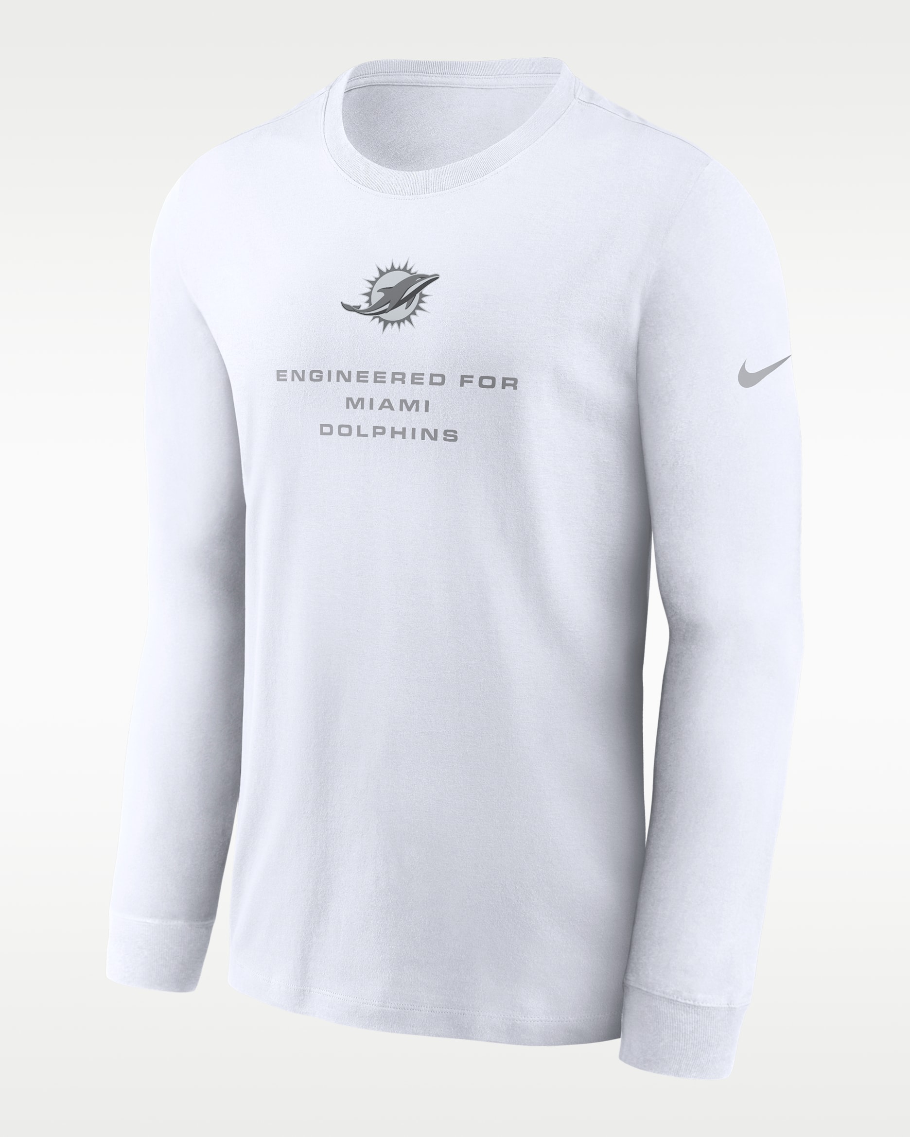 Playera de manga larga Nike Dri-FIT de la NFL para hombre Miami Dolphins Team Issue - Blanco