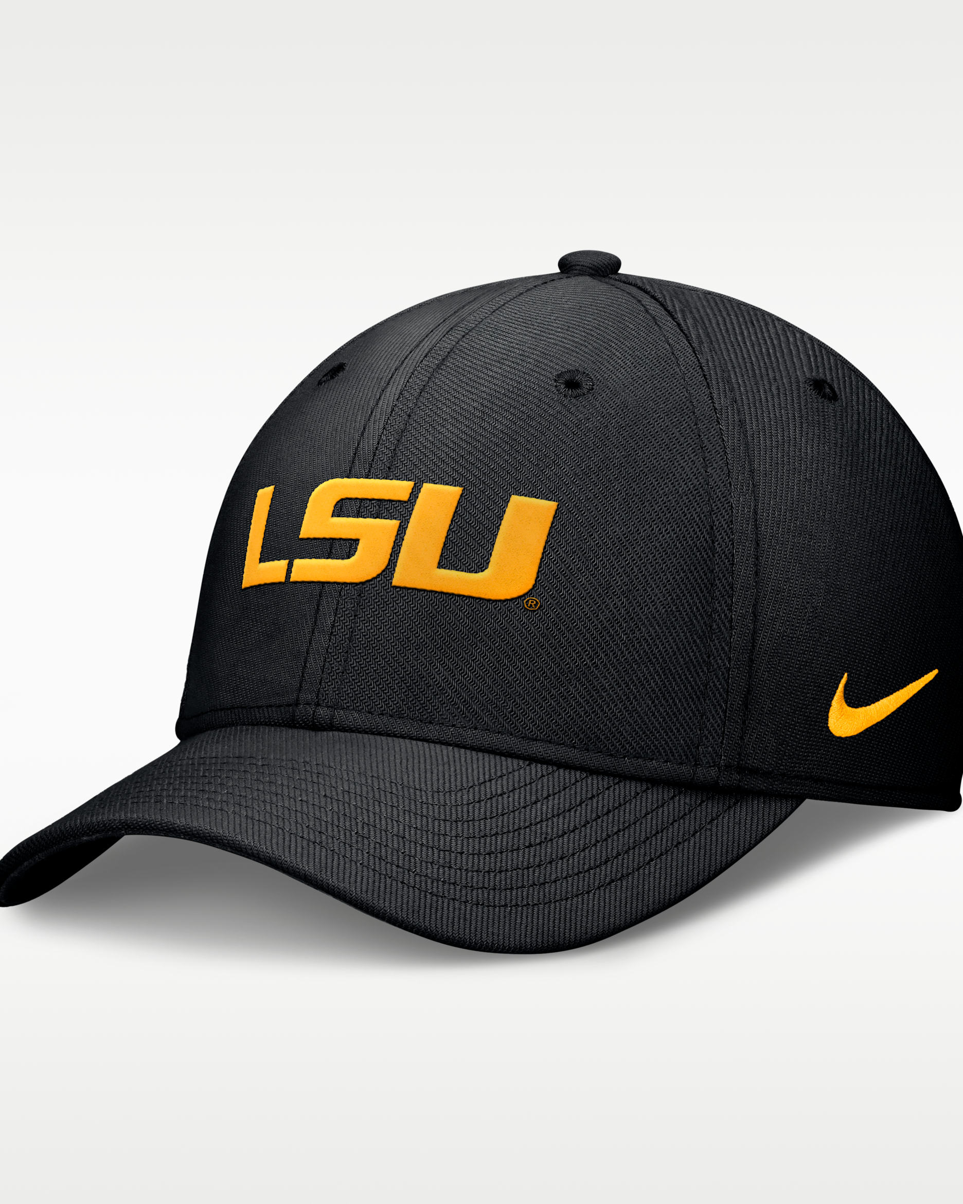 Gorra universitaria Nike Dri-FIT para hombre LSU Classic - Negro