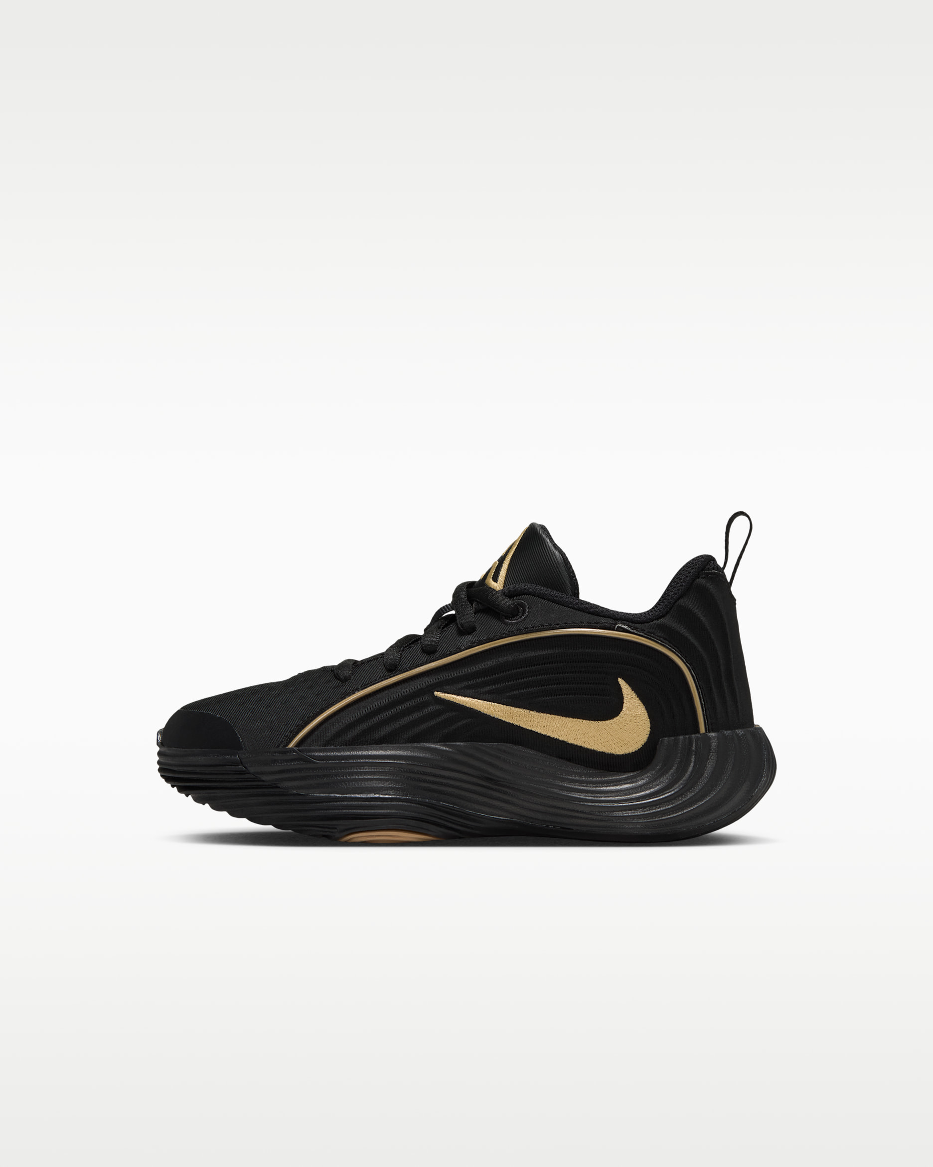 Giannis Immortality 5 Little Kids' Basketball Shoes - Black/Gum Light Brown/Volt/Metallic Gold
