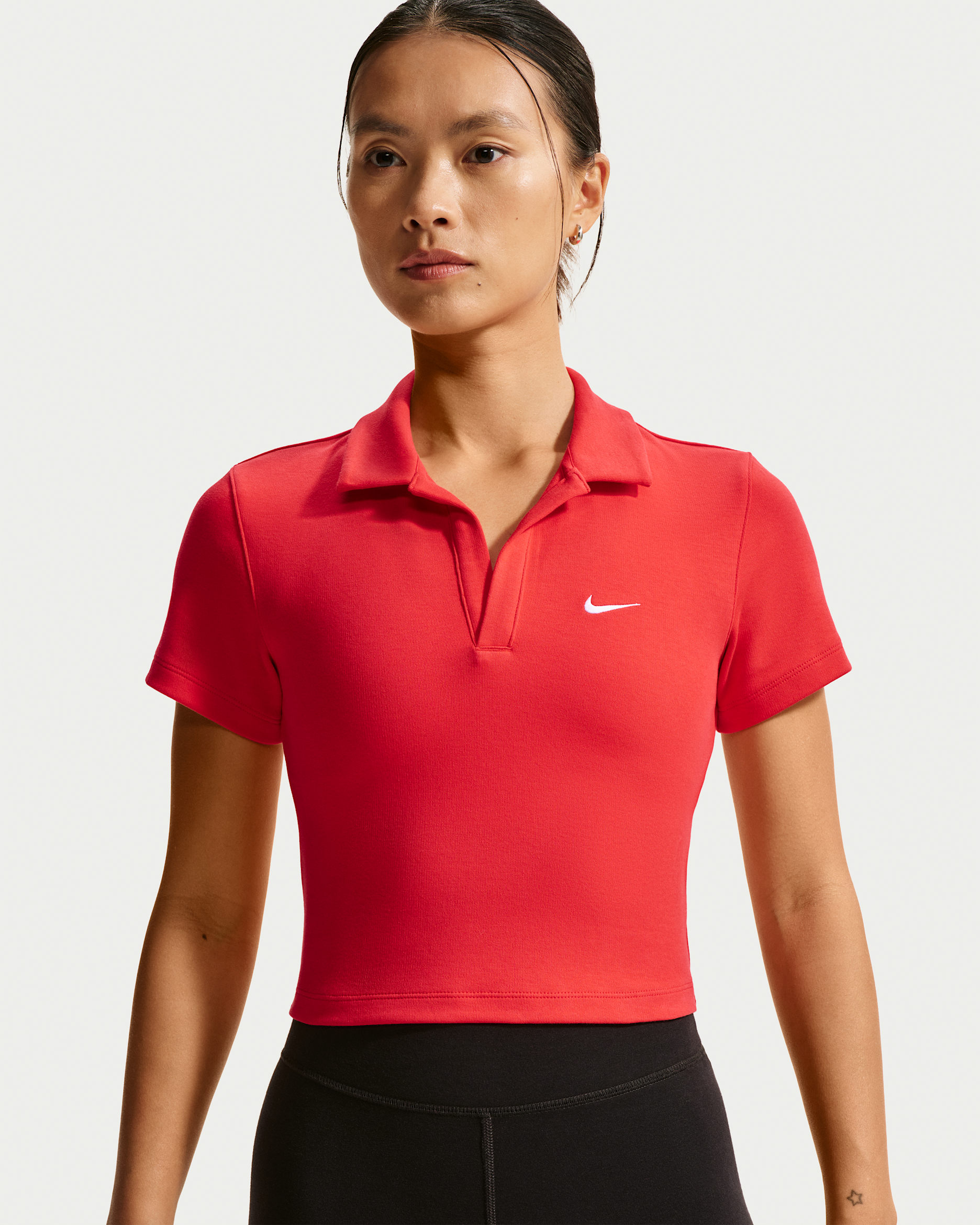 Nike Sportswear Essential 女款短袖有領衫 - Light Crimson/Sail