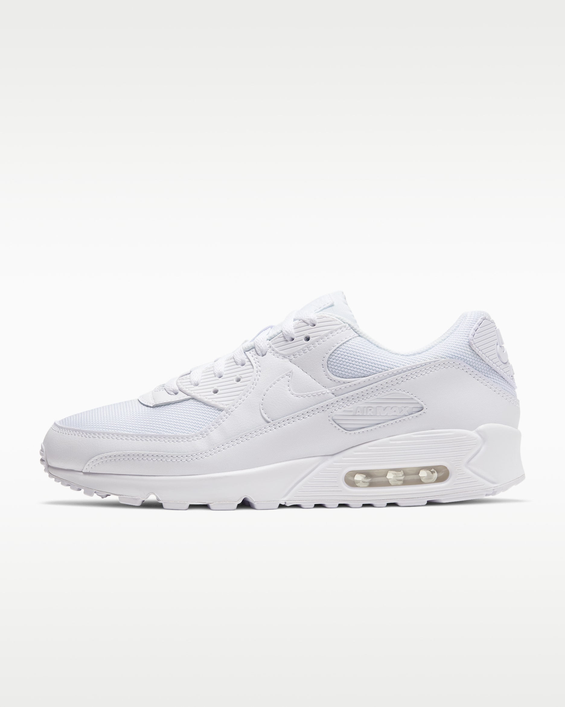 รองเท้าผู้ชาย Nike Air Max 90 - ขาว/ขาว/Wolf Grey/ขาว