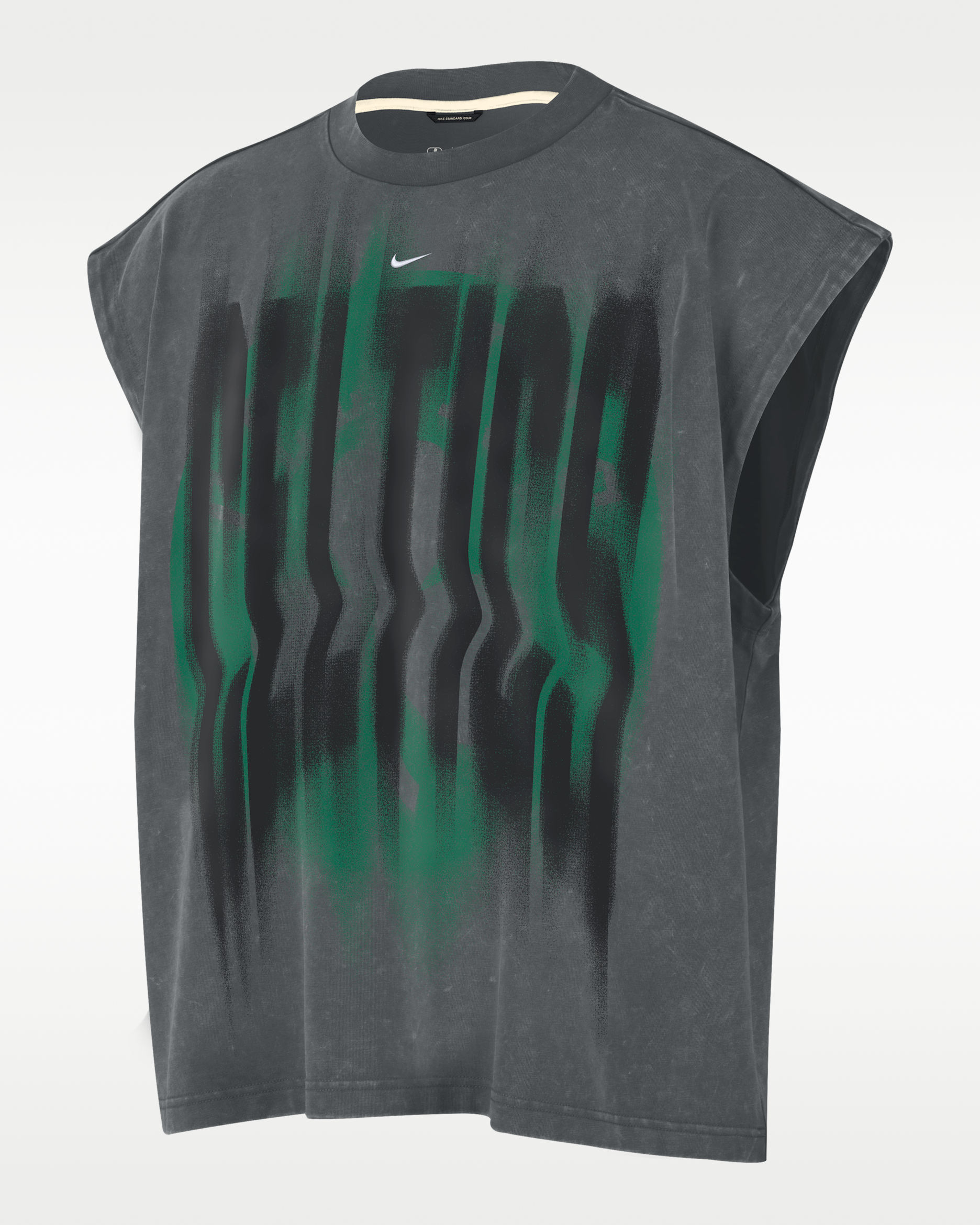Boston Celtics Standard Issue Men's Nike Sleeveless Basketball Top - Iron Grey/White