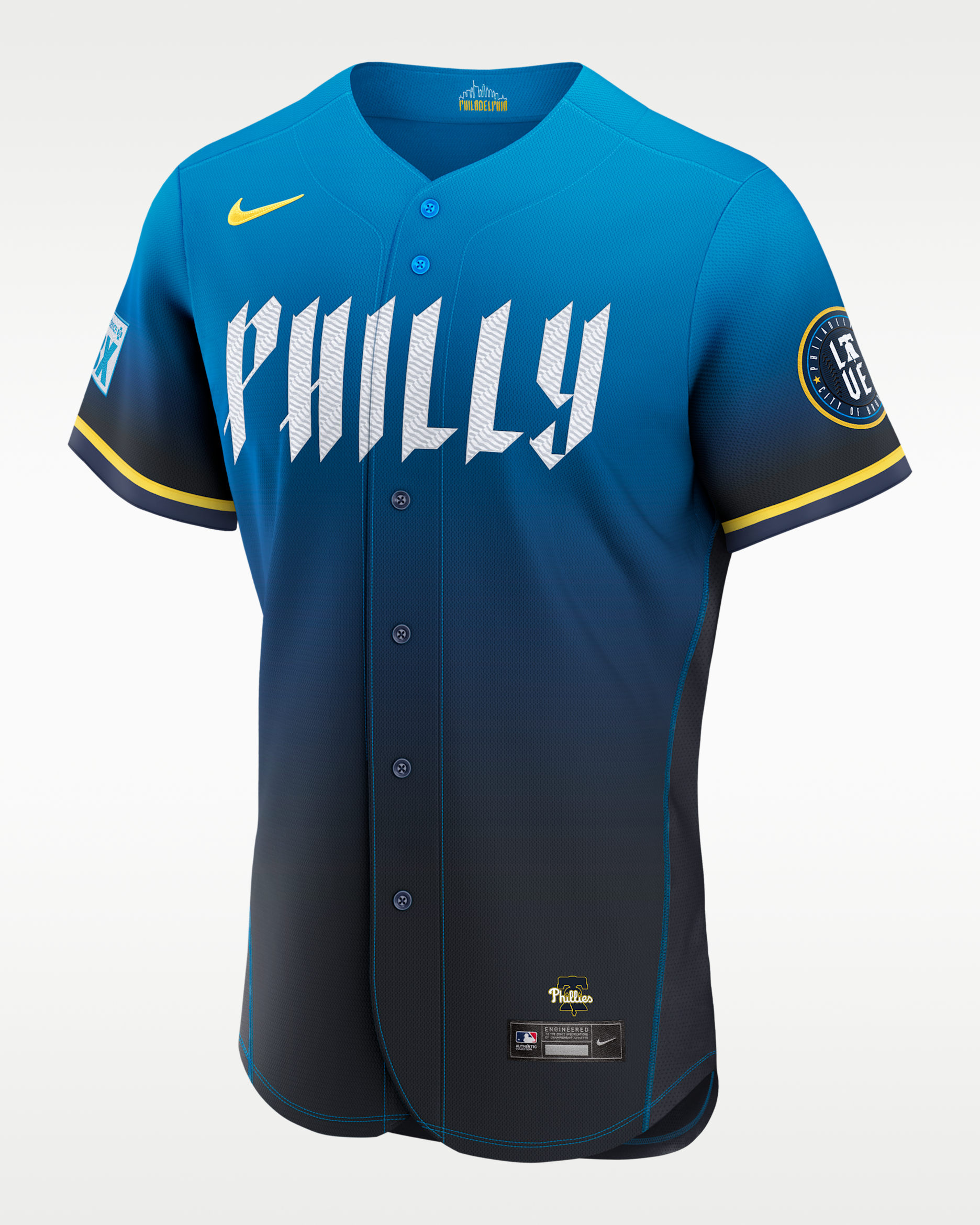 Bryce Harper Philadelphia Phillies City Connect Men's Nike MLB Authentic Jersey - Blue