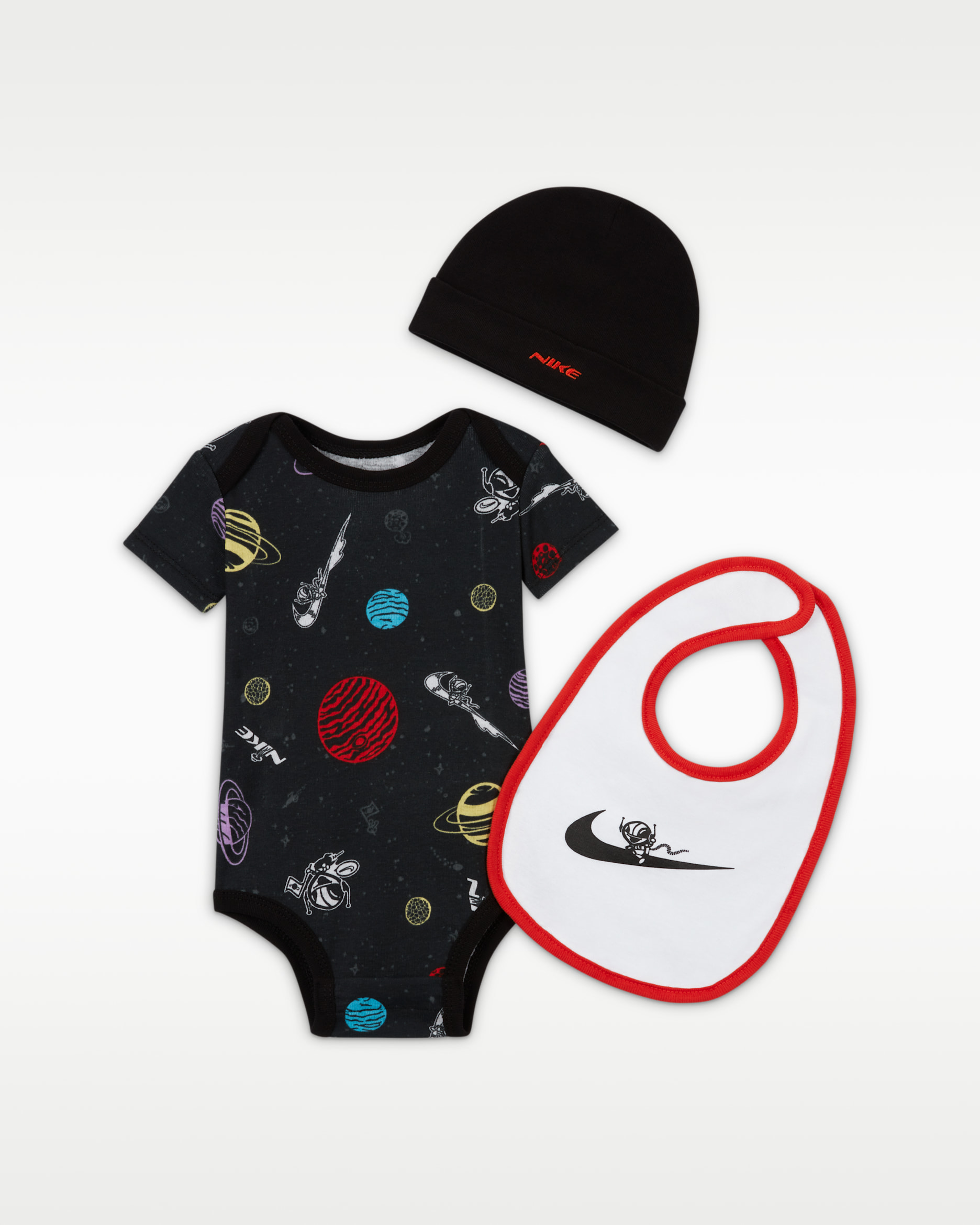 Nike "Reach for the Stars" 3-Piece Bodysuit Set Body-Set für Babys - Schwarz