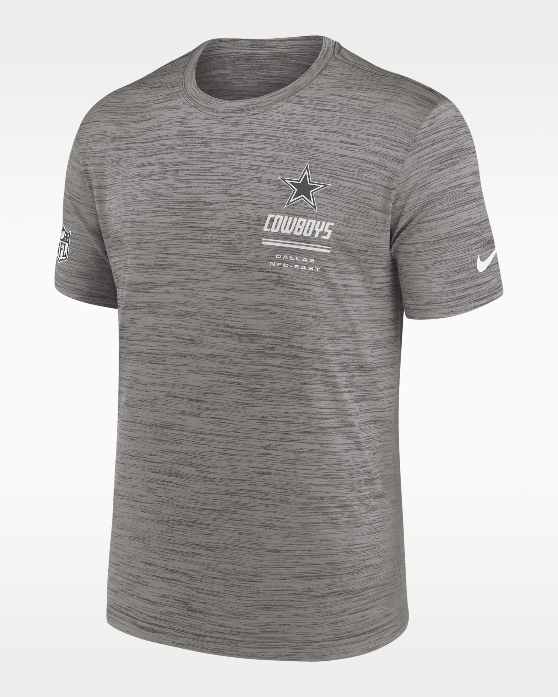 Dallas Cowboys Sideline Team Issue Velocity Men's Nike Dri-FIT NFL T-Shirt - Grey Heather
