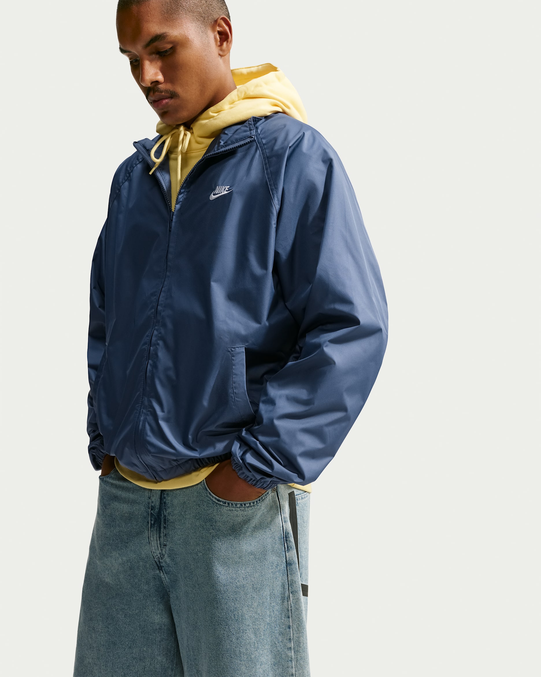Nike Sportswear Club Men's Roscoe Full-Zip Jacket - Diffused Blue/White