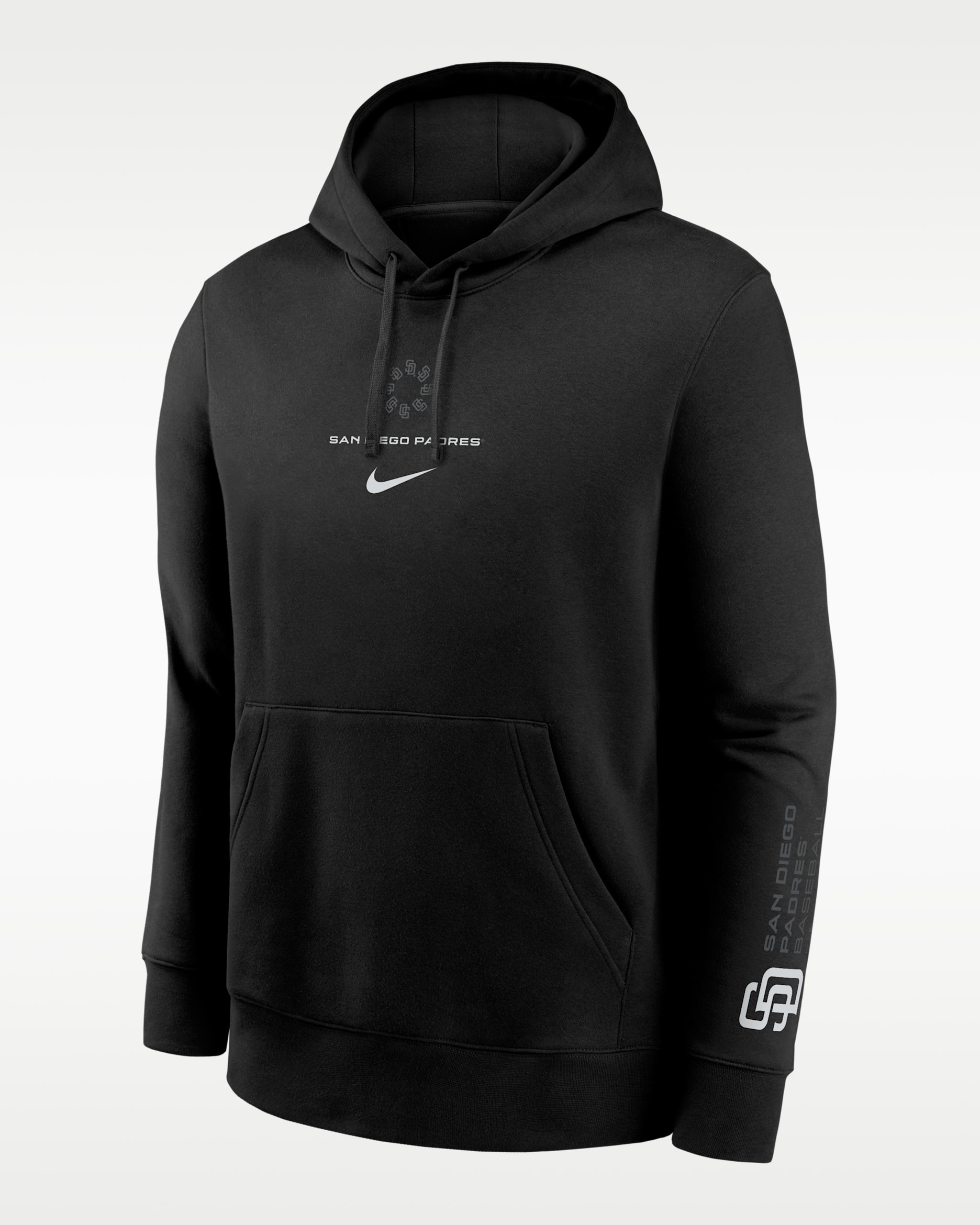 Sudadera con gorro sin cierre Nike de la MLB para hombre San Diego Padres Fashion Club - Negro