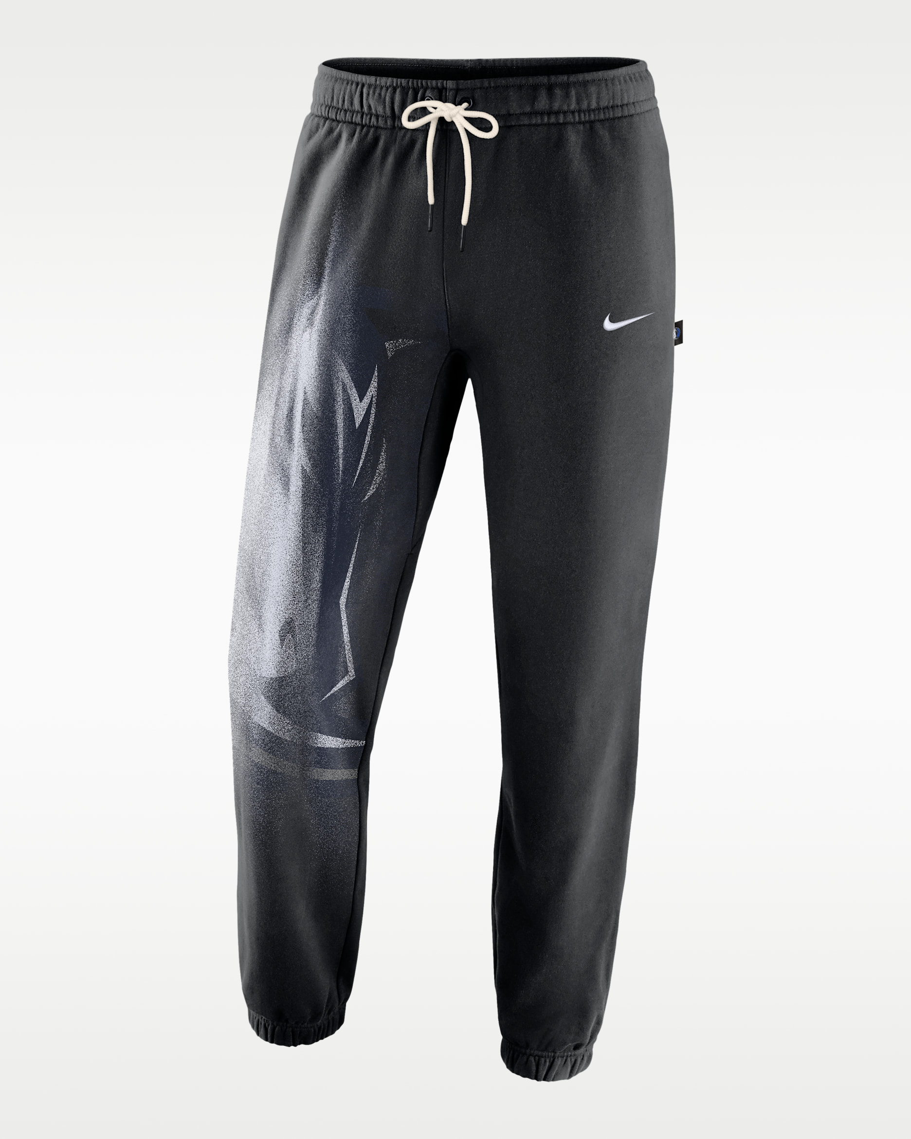 Dallas Mavericks Nike Standard Issue Men's Fleece Basketball Pants - Black/White