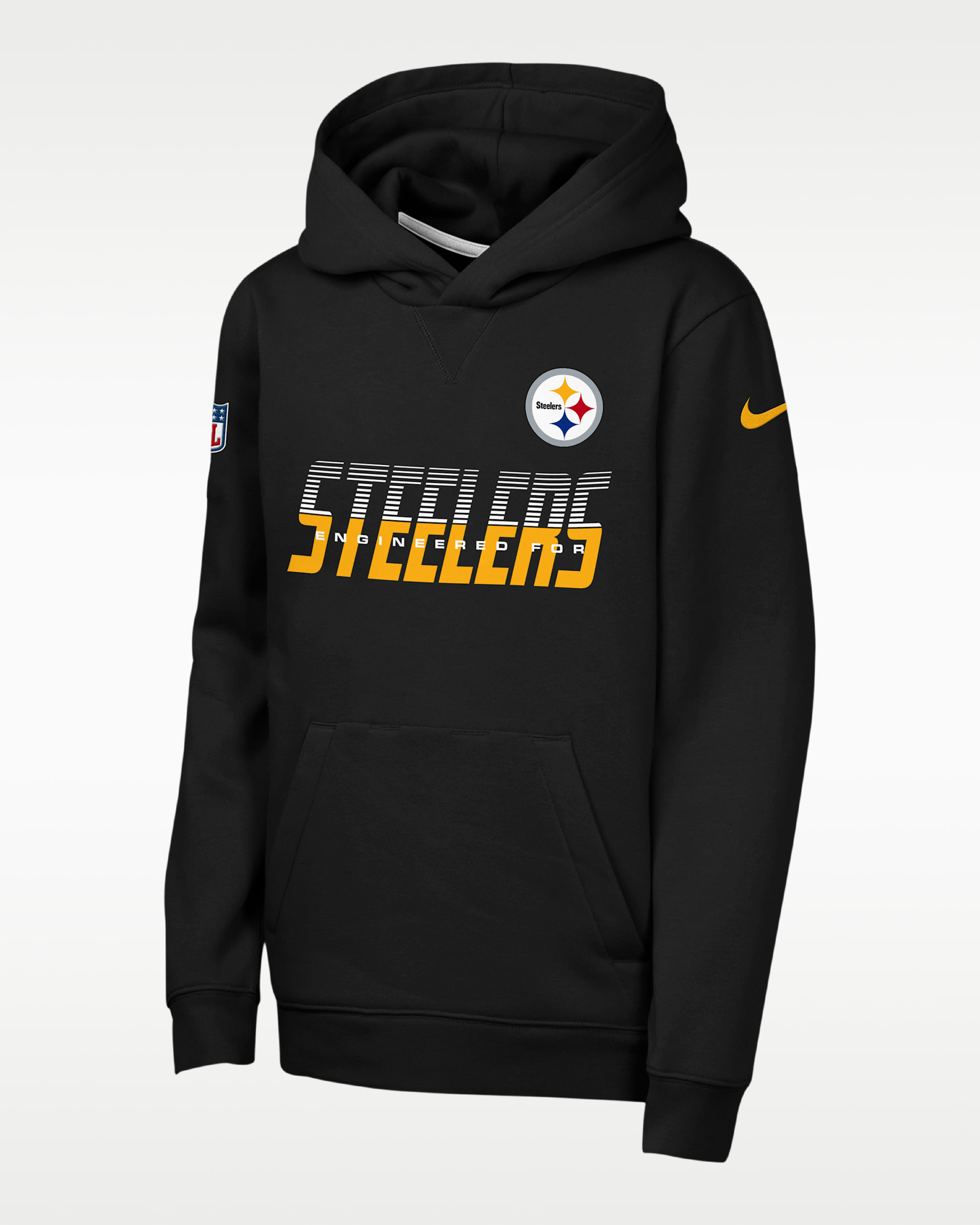 Pittsburgh Steelers Sideline Big Kids' Nike NFL Pullover Hoodie - Black