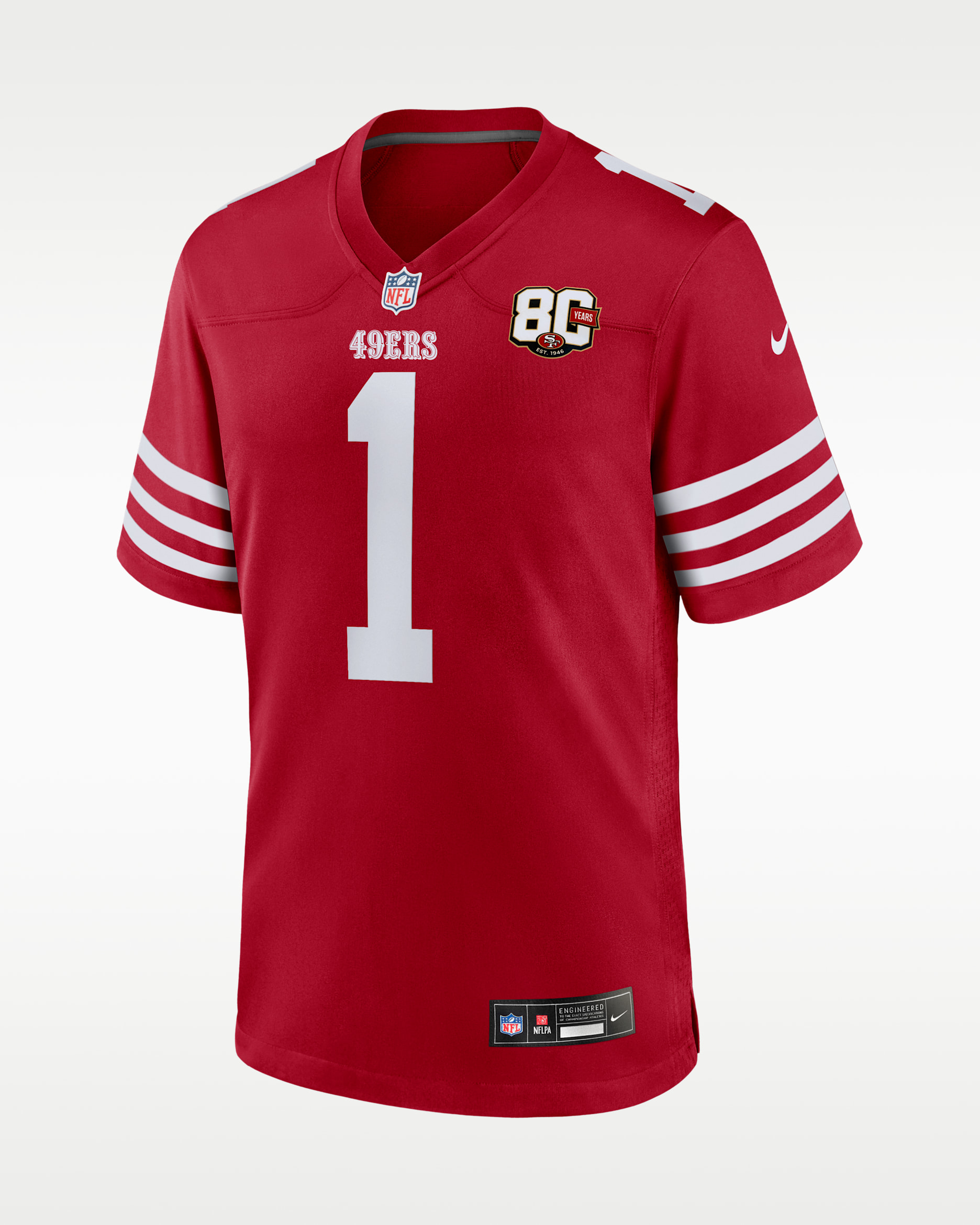 Ricky Pearsall San Francisco 49ers 80th Anniversary Men's Nike NFL Game Jersey - Scarlet