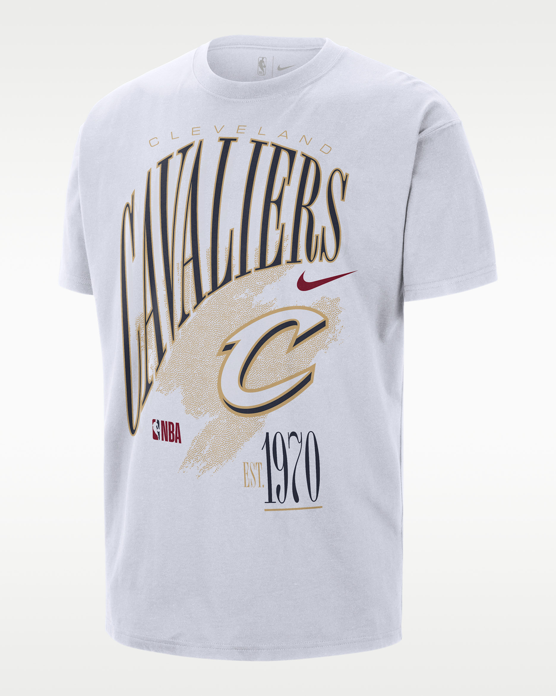 Cleveland Cavaliers Hardwood Classics Vintage Men's Short-Sleeve Ringer T-Shirt - White