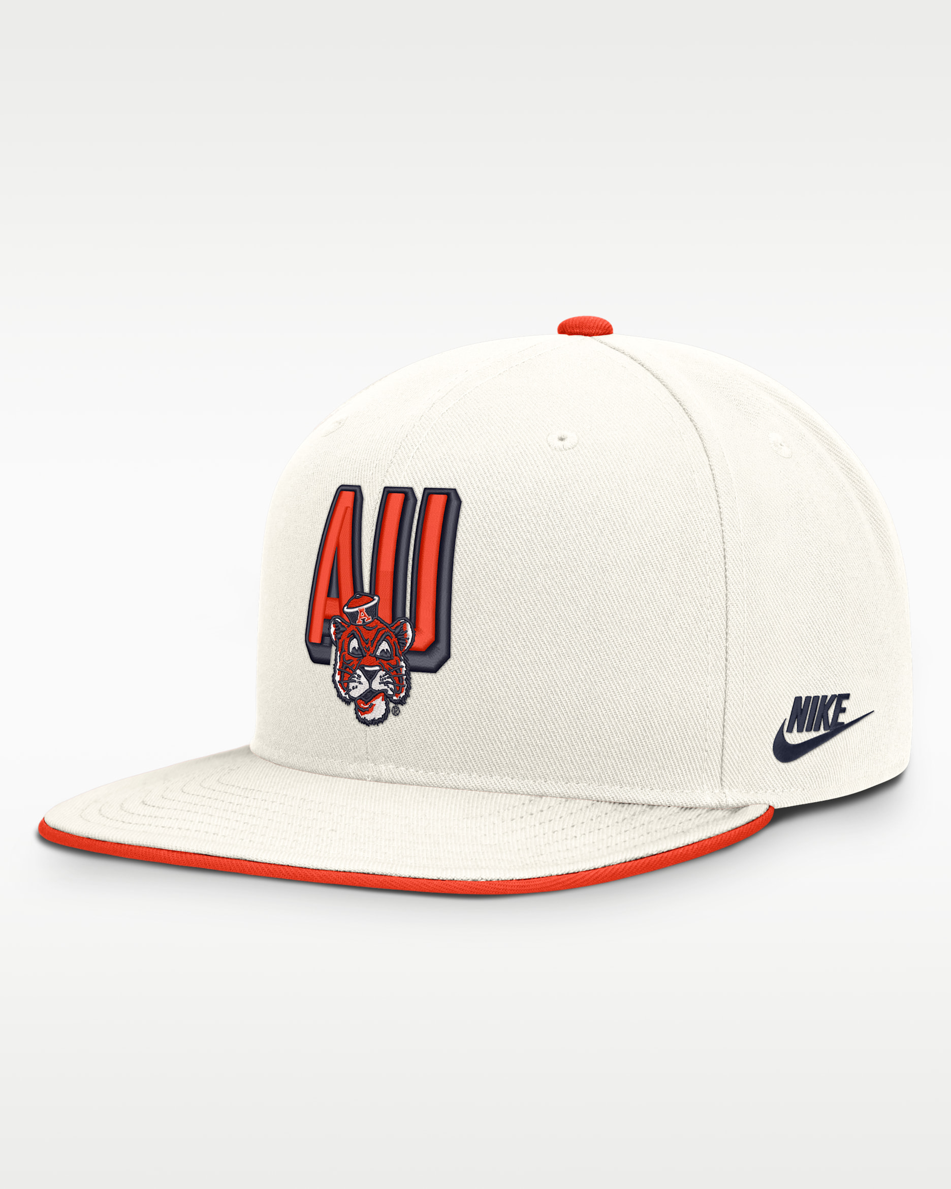 Auburn Legacy Letter & Mascot Pro Men's Nike Dri-FIT College Adjustable Hat - White