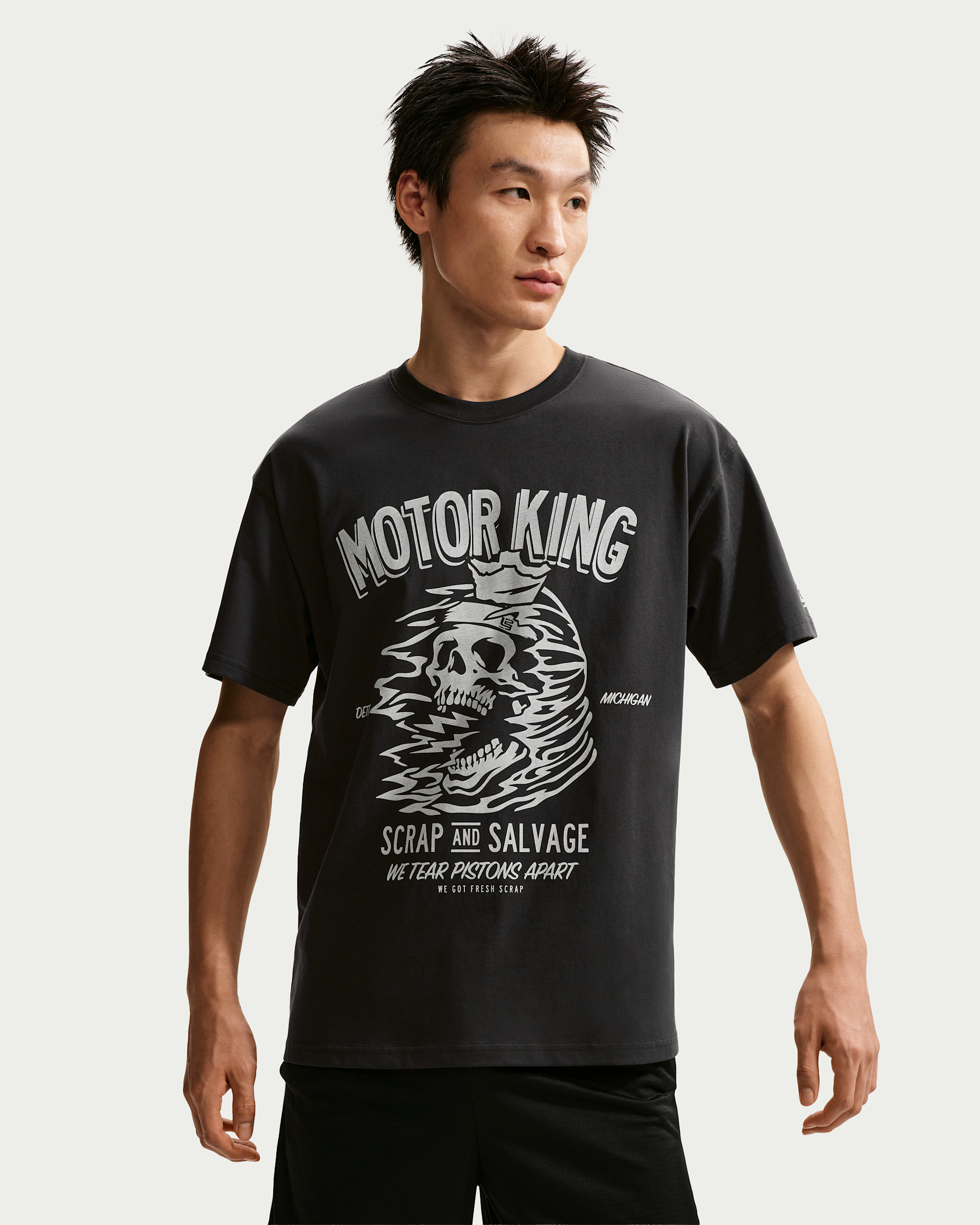 LeBron "Motor King" Nike Men's Basketball T-Shirt - Off Noir