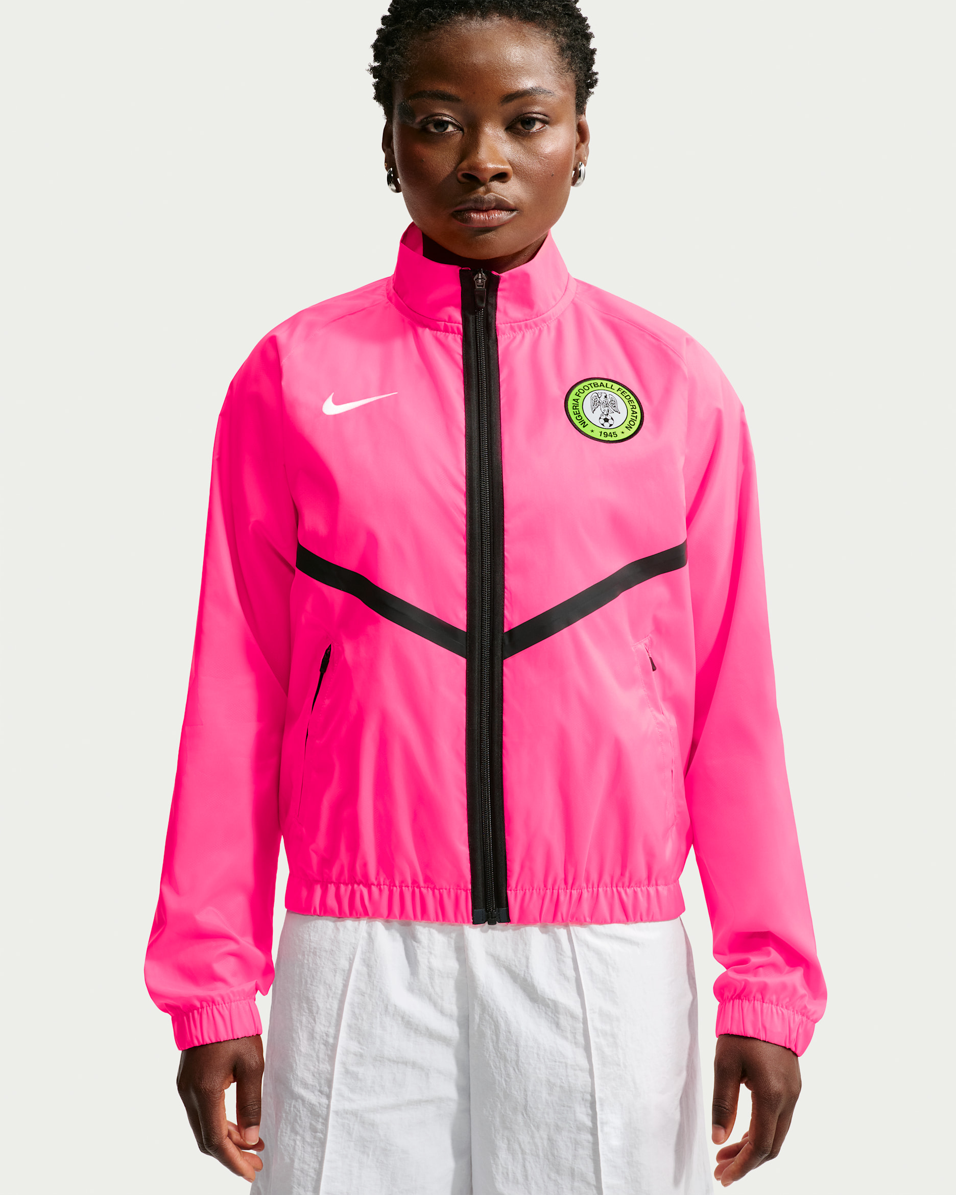 Nigeria Women's Nike Dri-FIT Soccer Anthem Jacket - Hyper Pink/White
