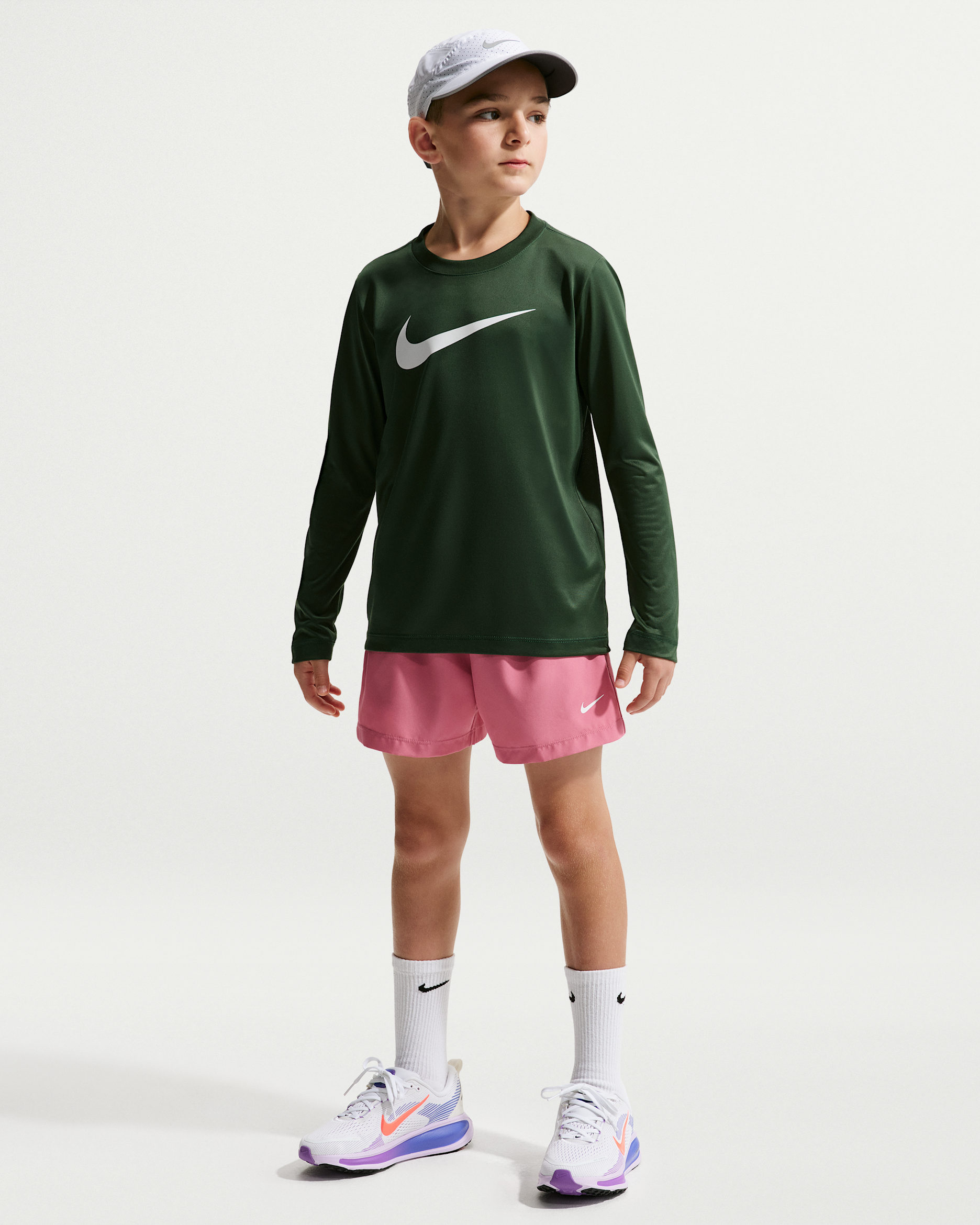 Nike Multi Big Kids' Dri-FIT Woven Shorts - Peony/White