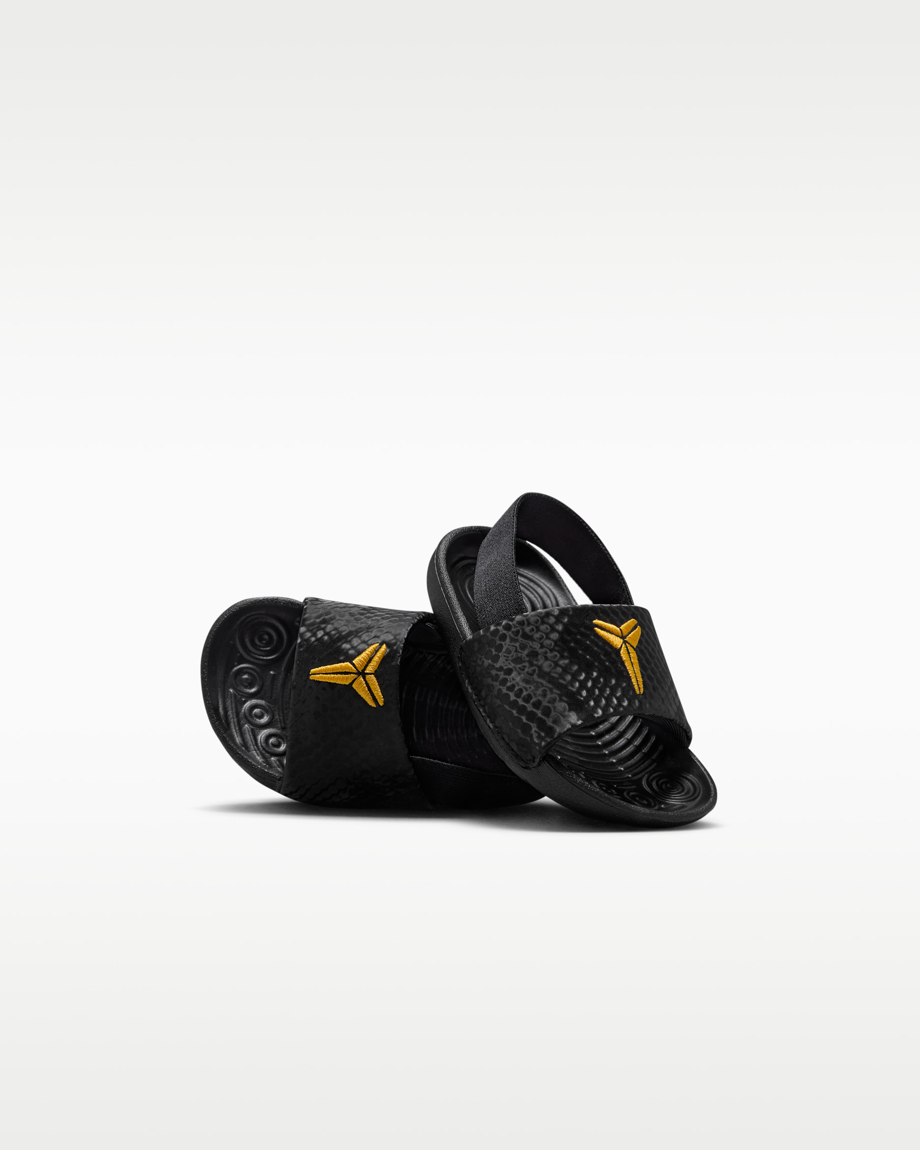 Kobe Kawa Baby/Toddler Slides - Black/University Gold