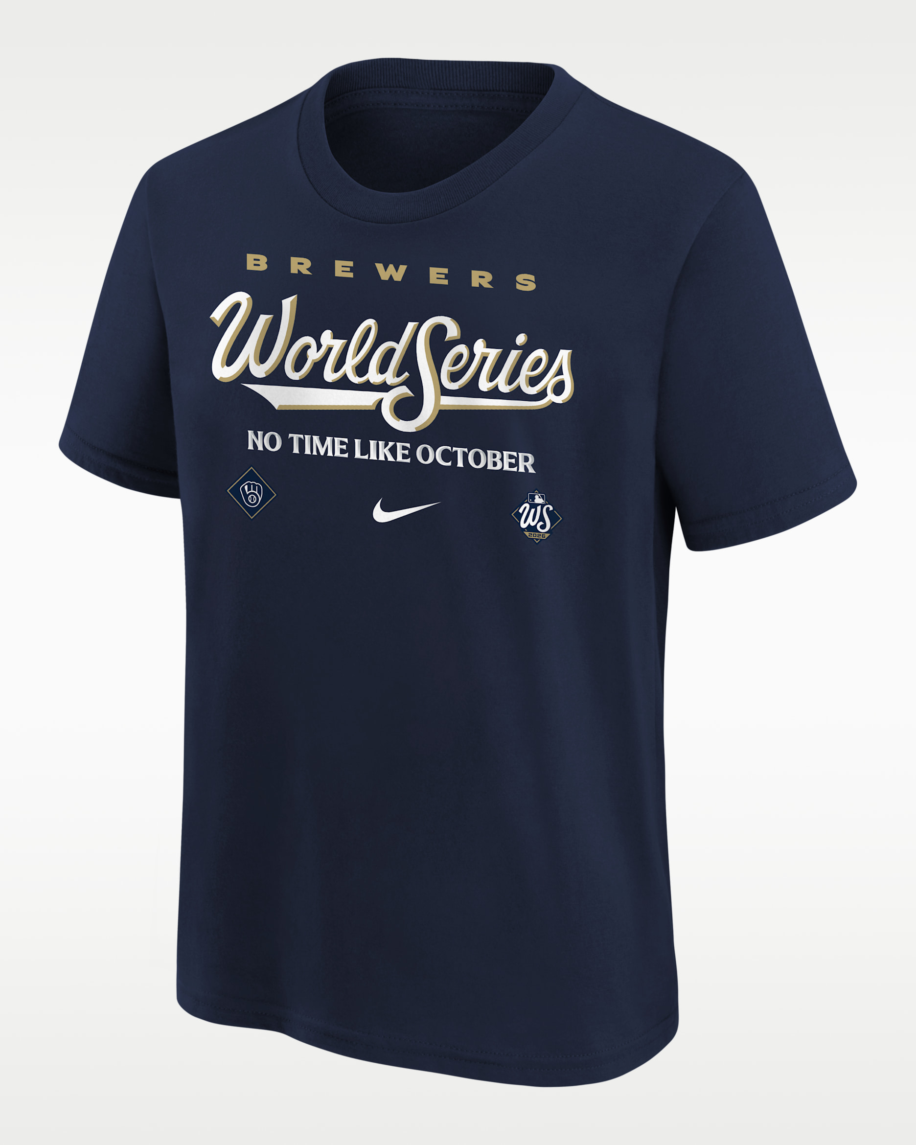 Milwaukee Brewers 2026 World Series Participant Big Kids' Nike MLB T-Shirt - Navy