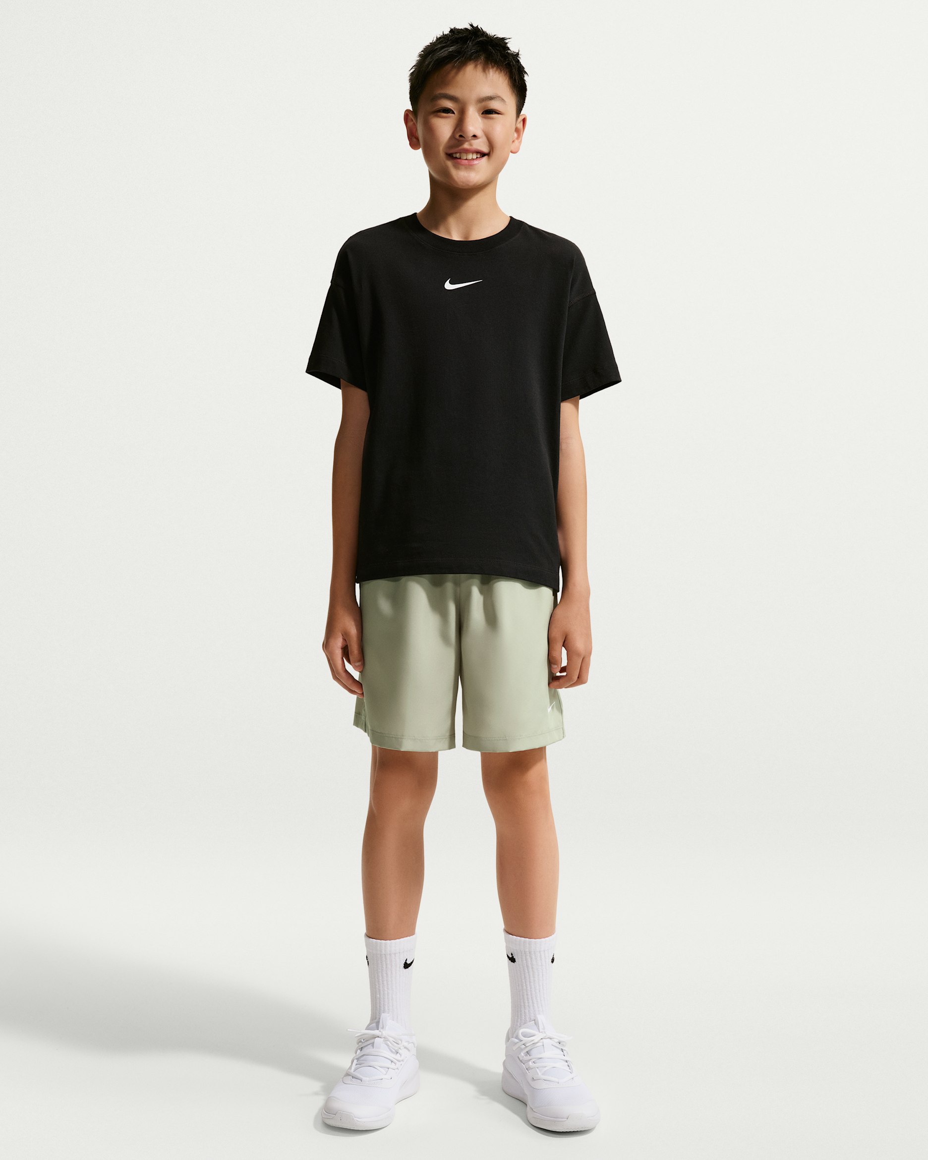 Short de training Dri-FIT Nike Multi pour ado - Spruce Fog/Blanc