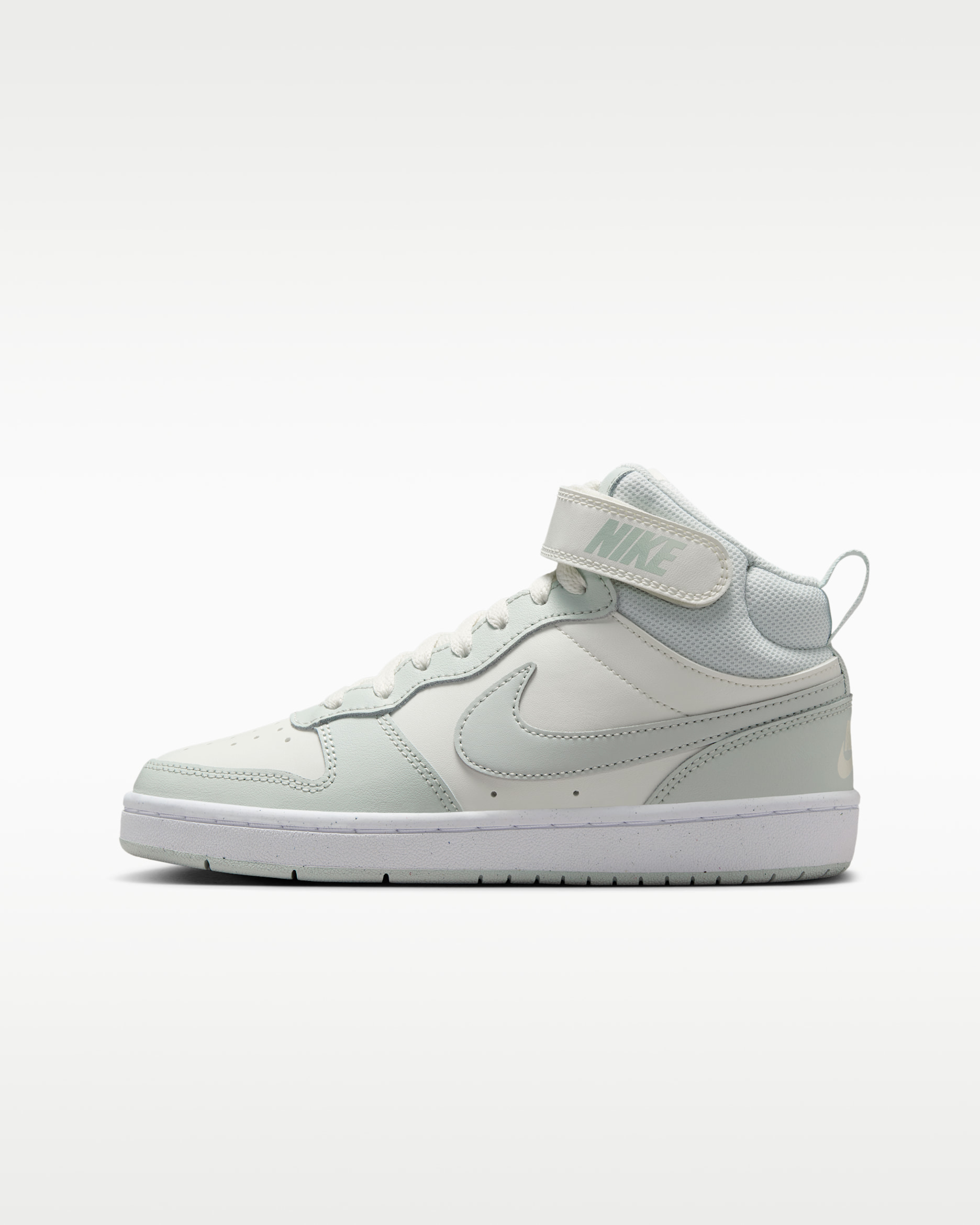Tenis para niños grandes Nike Court Borough Mid 2 - Vela/Blanco/Plata claro