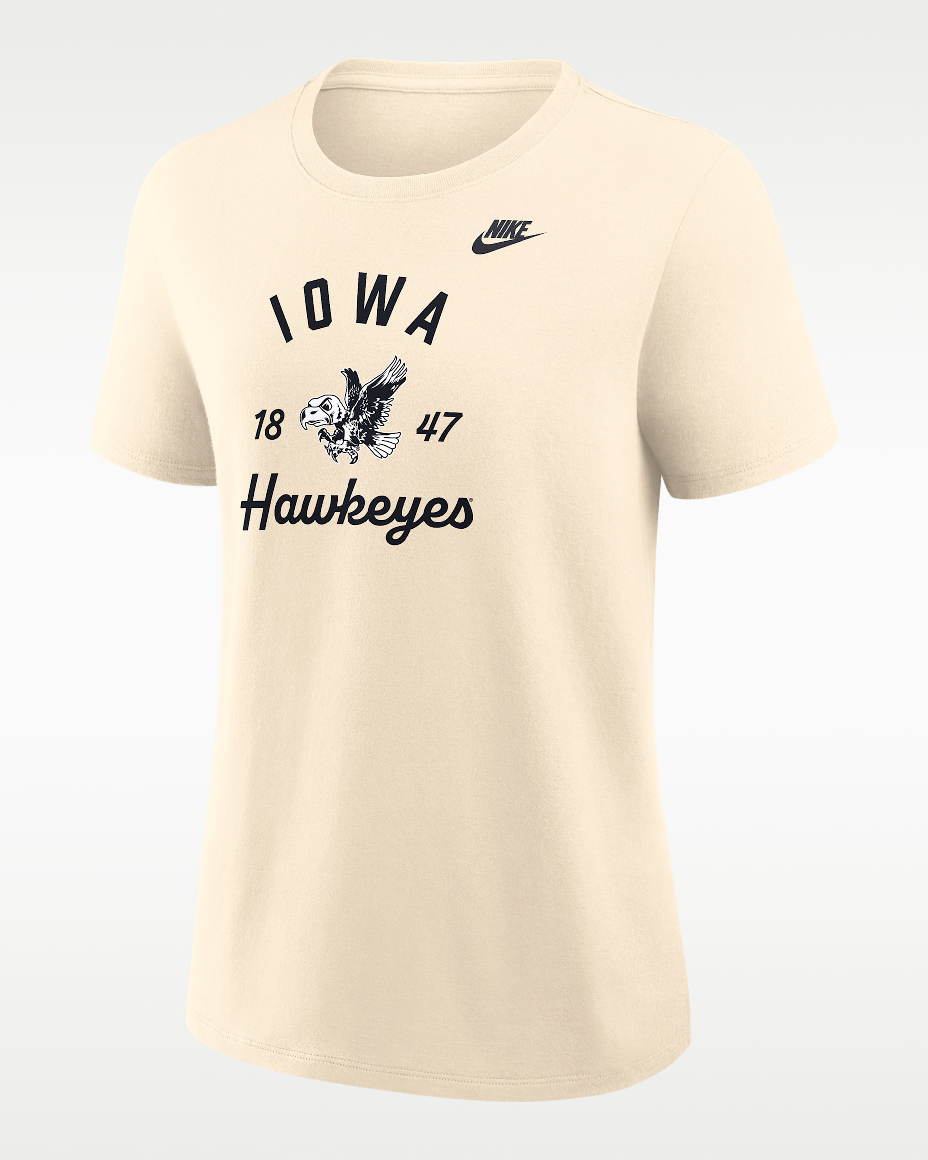 Iowa Legacy Team Name Women's Nike College T-Shirt - Natural
