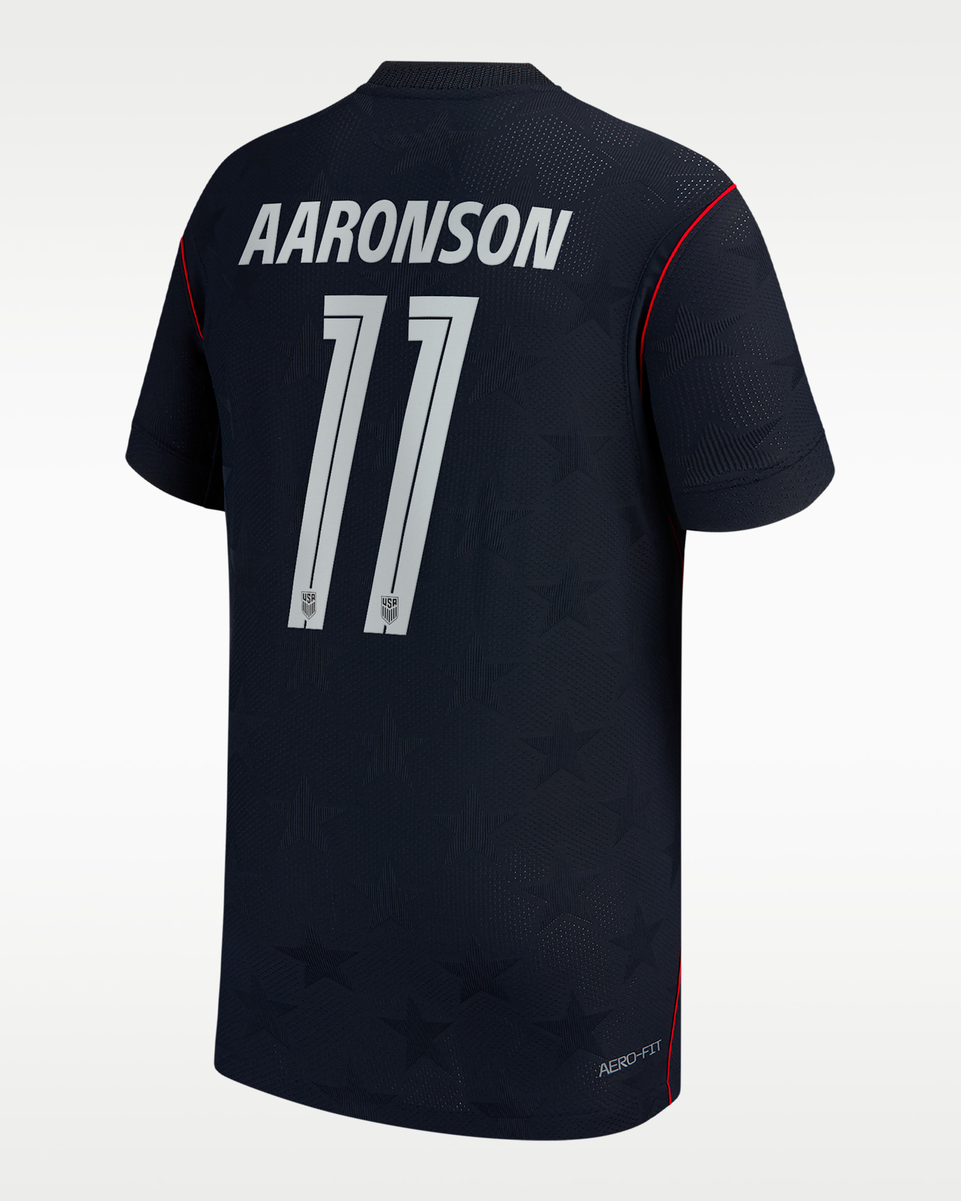 Brenden Aaronson USMNT 2026 Match Away Big Kids' Nike Aero-FIT Soccer Jersey - College Navy