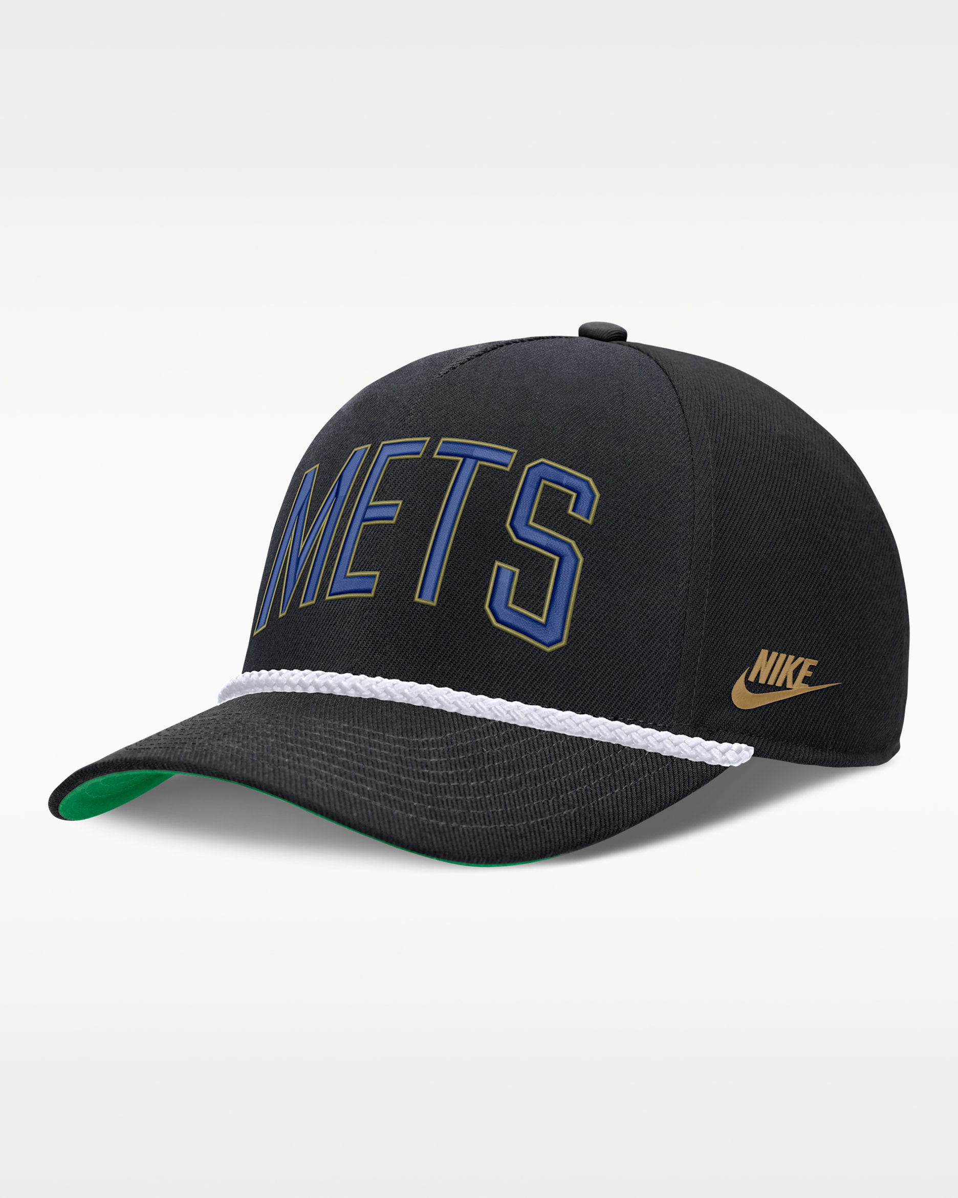Gorra Nike de la MLB ajustable para hombre New York Mets Rise - Negro