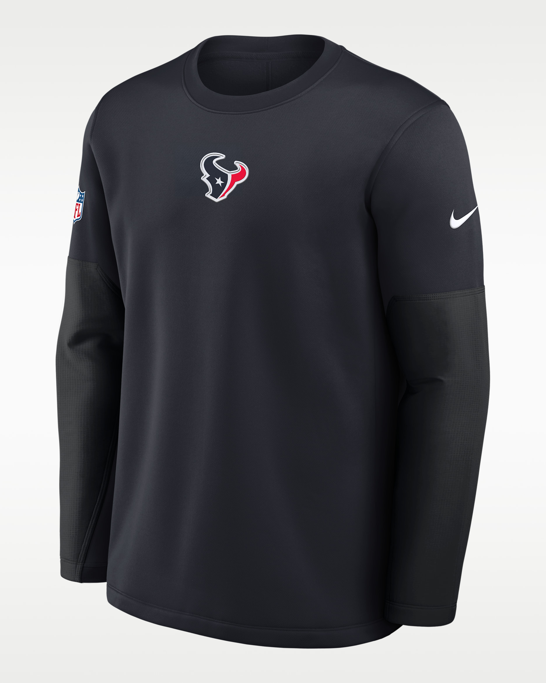 Houston Texans Scripted To Win Sideline Coach Men's Nike Therma-FIT NFL Long-Sleeve T-Shirt - Navy