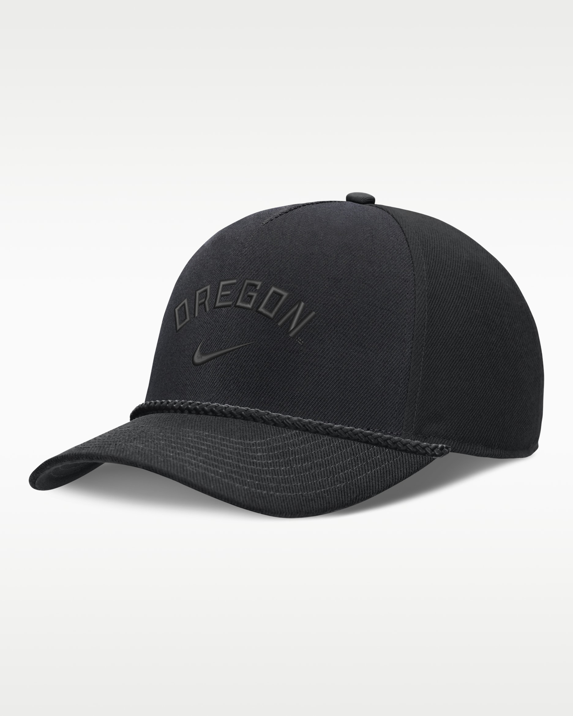 Oregon Campus Prep Tonal Rope Rise Men's Nike College Adjustable Hat - Black