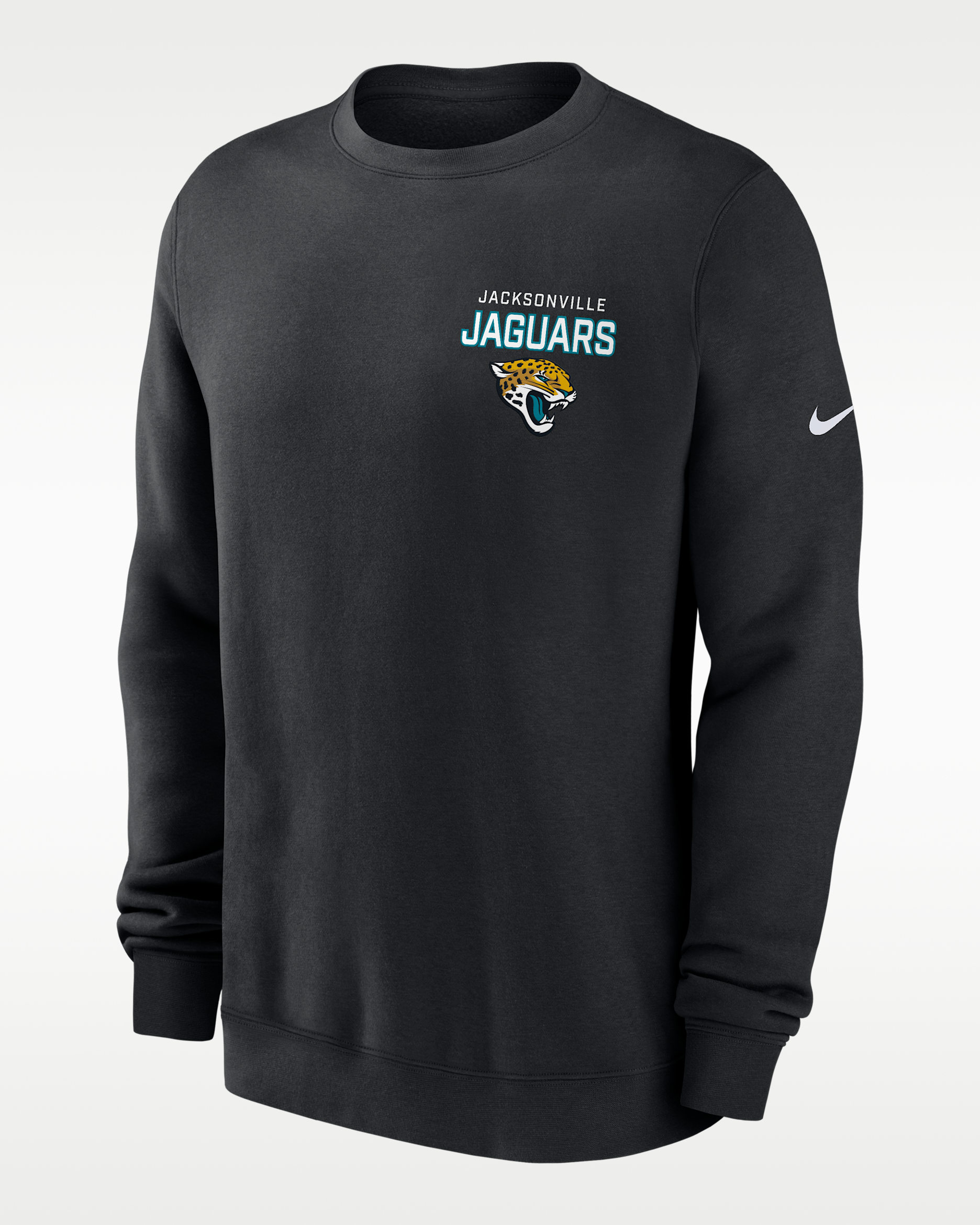 Sudadera de cuello redondo sin cierre Nike de la NFL para hombre Jacksonville Jaguars Draw Block Club - Negro