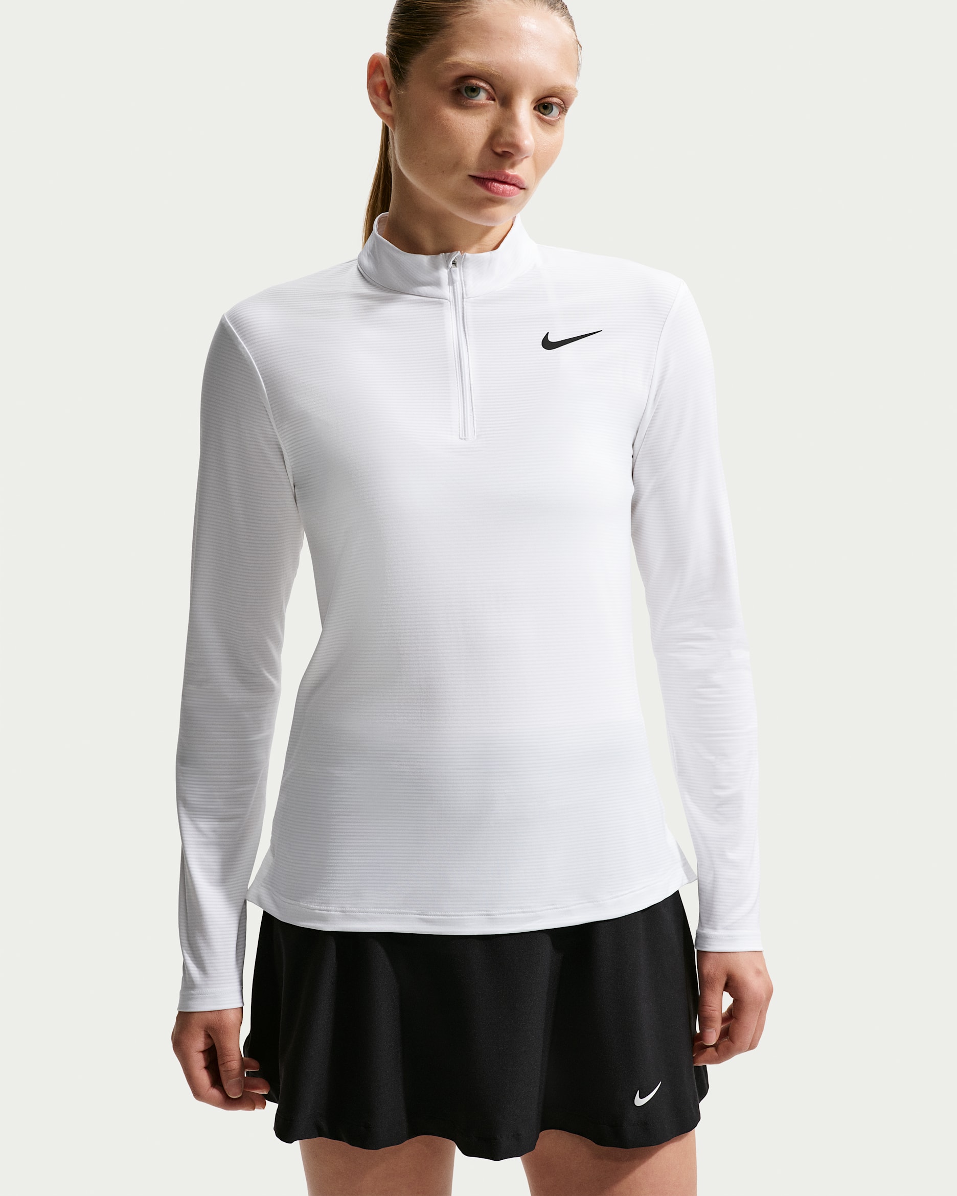 Nike Victory Women's Dri-FIT 1/4-Zip Golf Top - White/Black