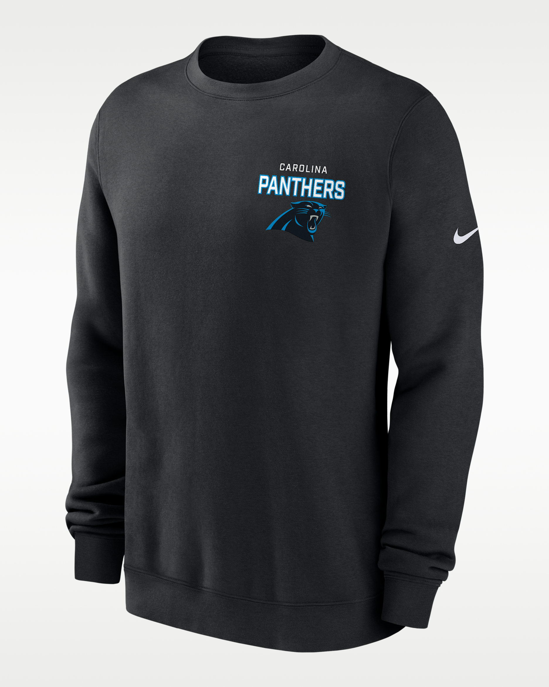 Carolina Panthers Draw Block Club Men's Nike NFL Pullover Crew - Black