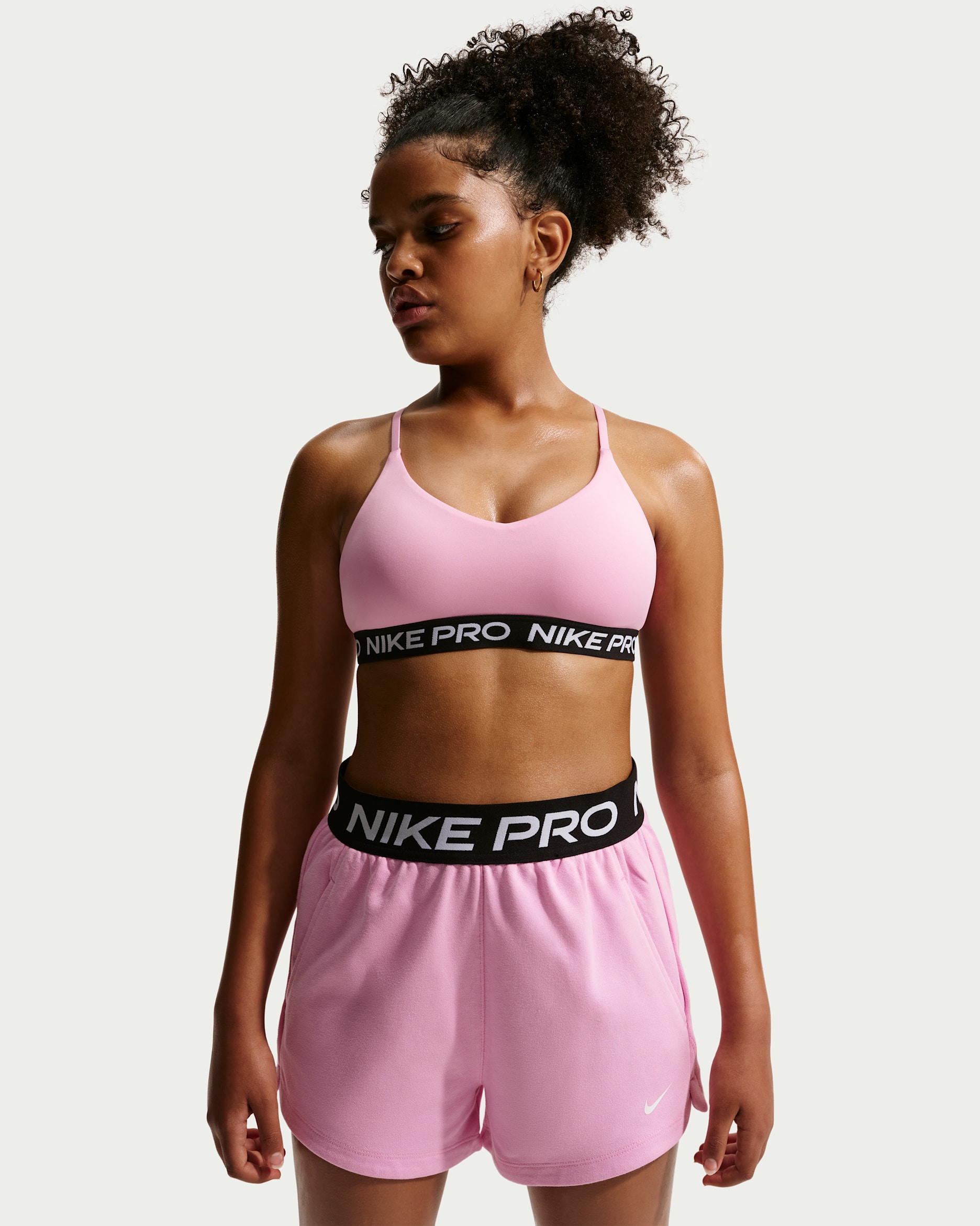 Nike Pro Indy Sport-BH (ältere Kinder, Mädchen) - Pink Rise